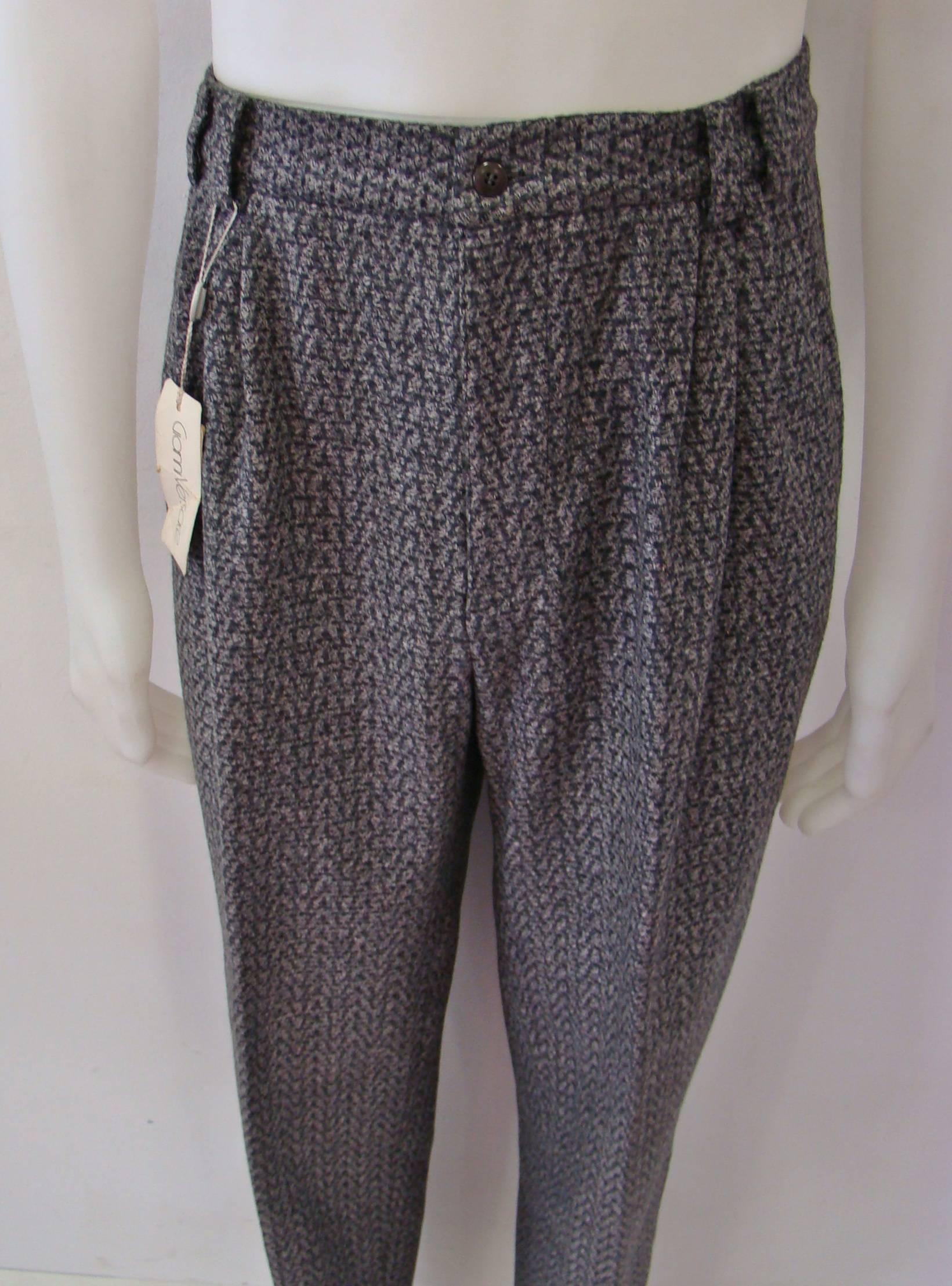Early Gianni Versace Grey Wool Pants Fall/Winter 1986 In New Condition For Sale In Athens, Agia Paraskevi
