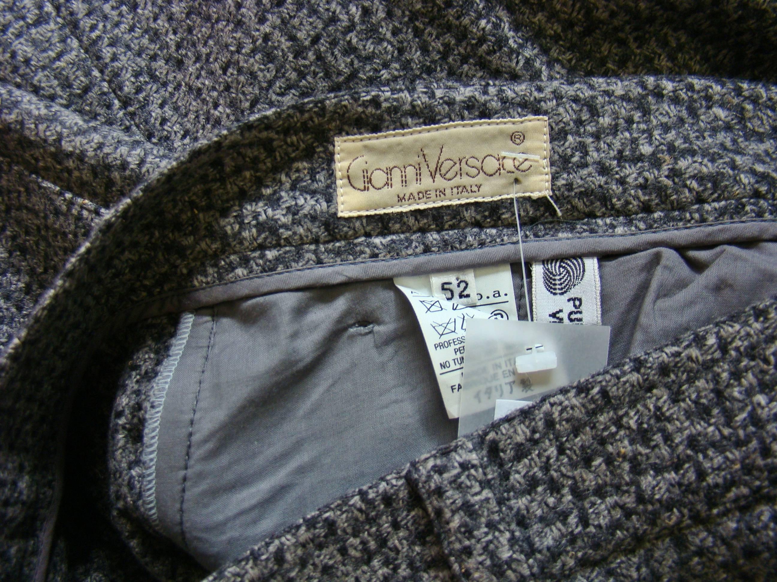 Early Gianni Versace Grey Wool Pants Fall/Winter 1986 For Sale 1