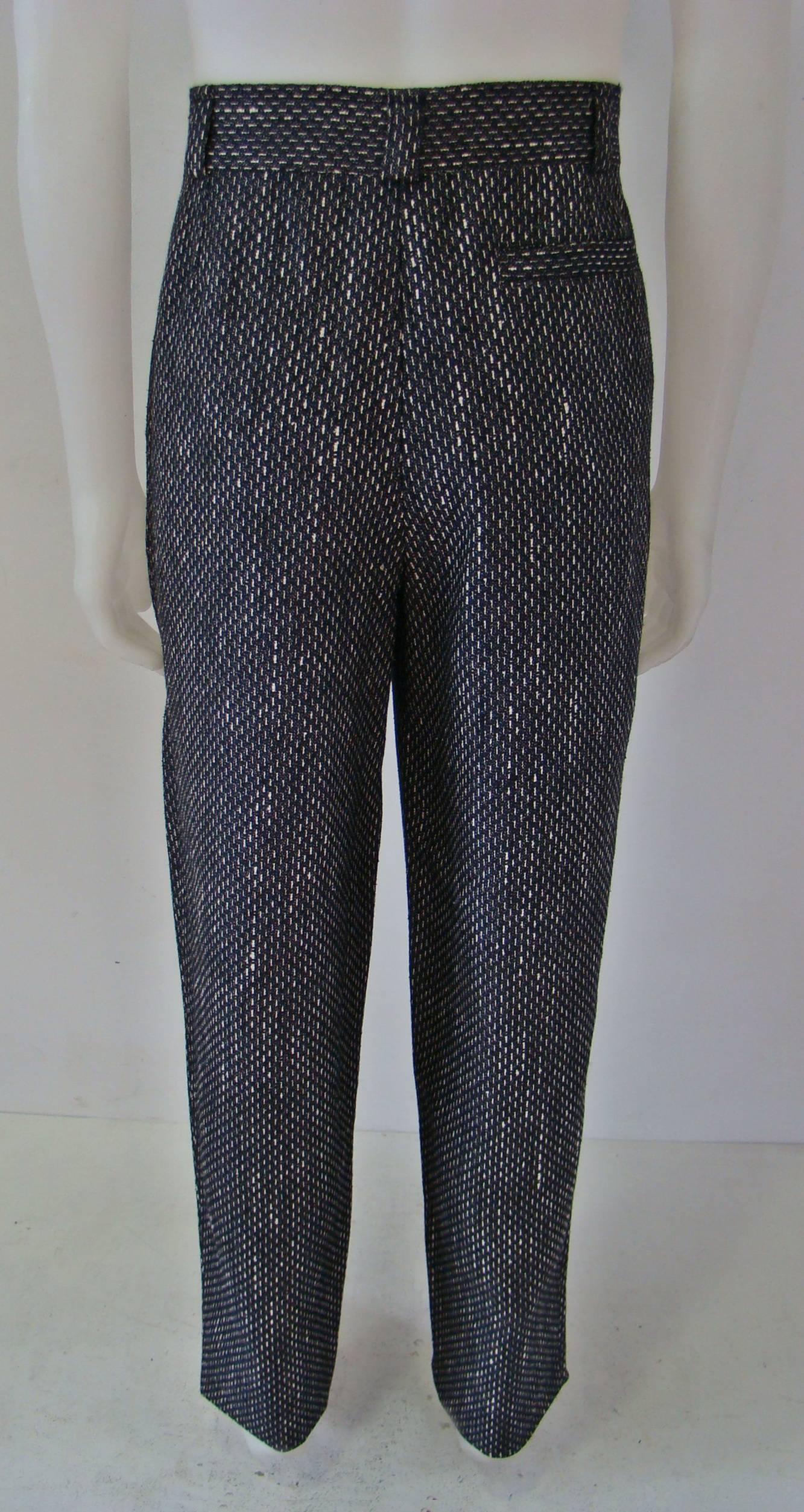 Early Gianni Versace Wool Pants In New Condition For Sale In Athens, Agia Paraskevi