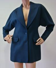 Unique Claude Montana Blue Wool Jacket