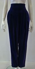 Rare Gianni Versace High Waist Velvet Pants Fall 1989