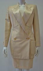 Unique Gianni Versace Couture Tuxedo Skirt Suit