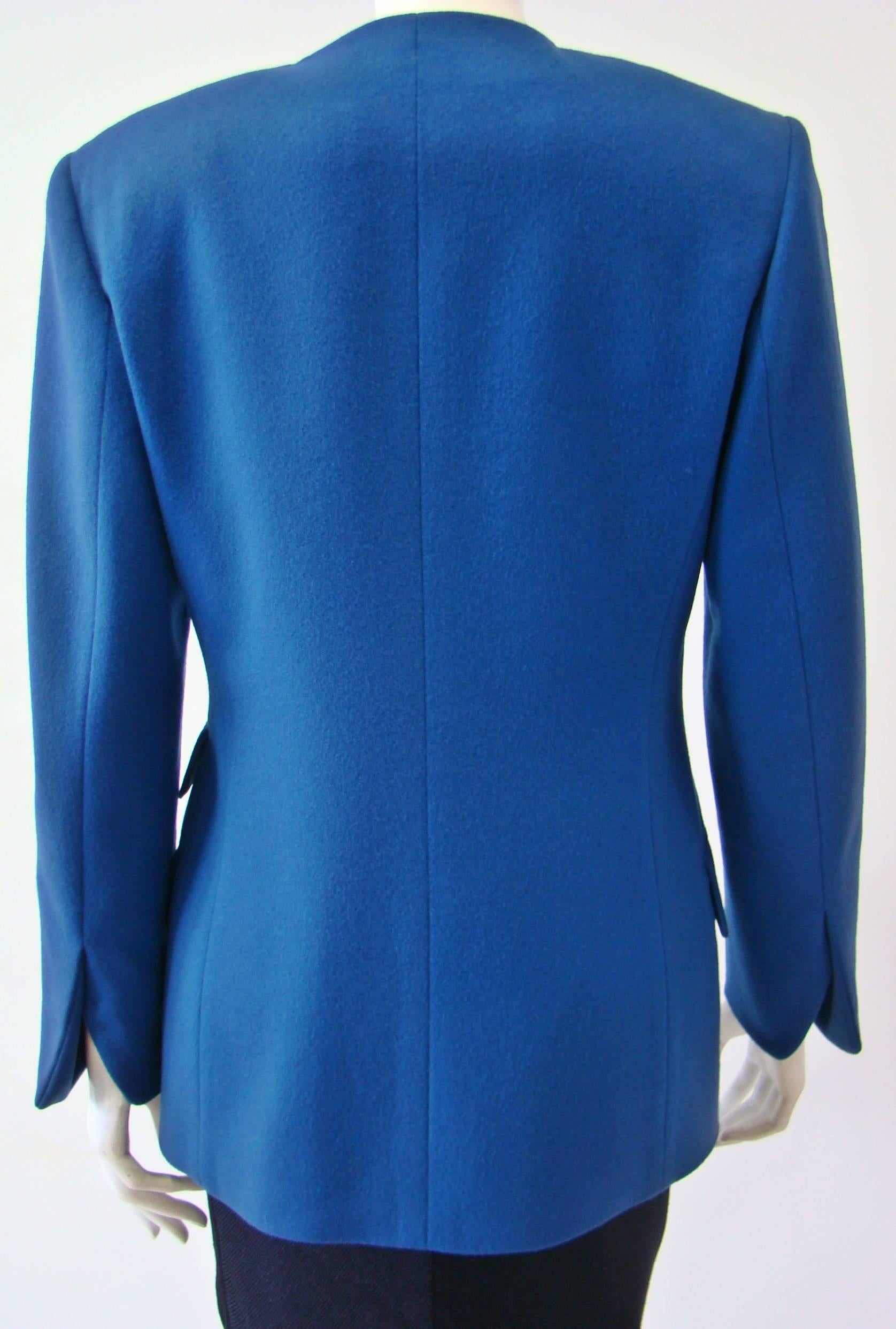 Rare Gianfranco Ferre Blue Jacket For Sale 3