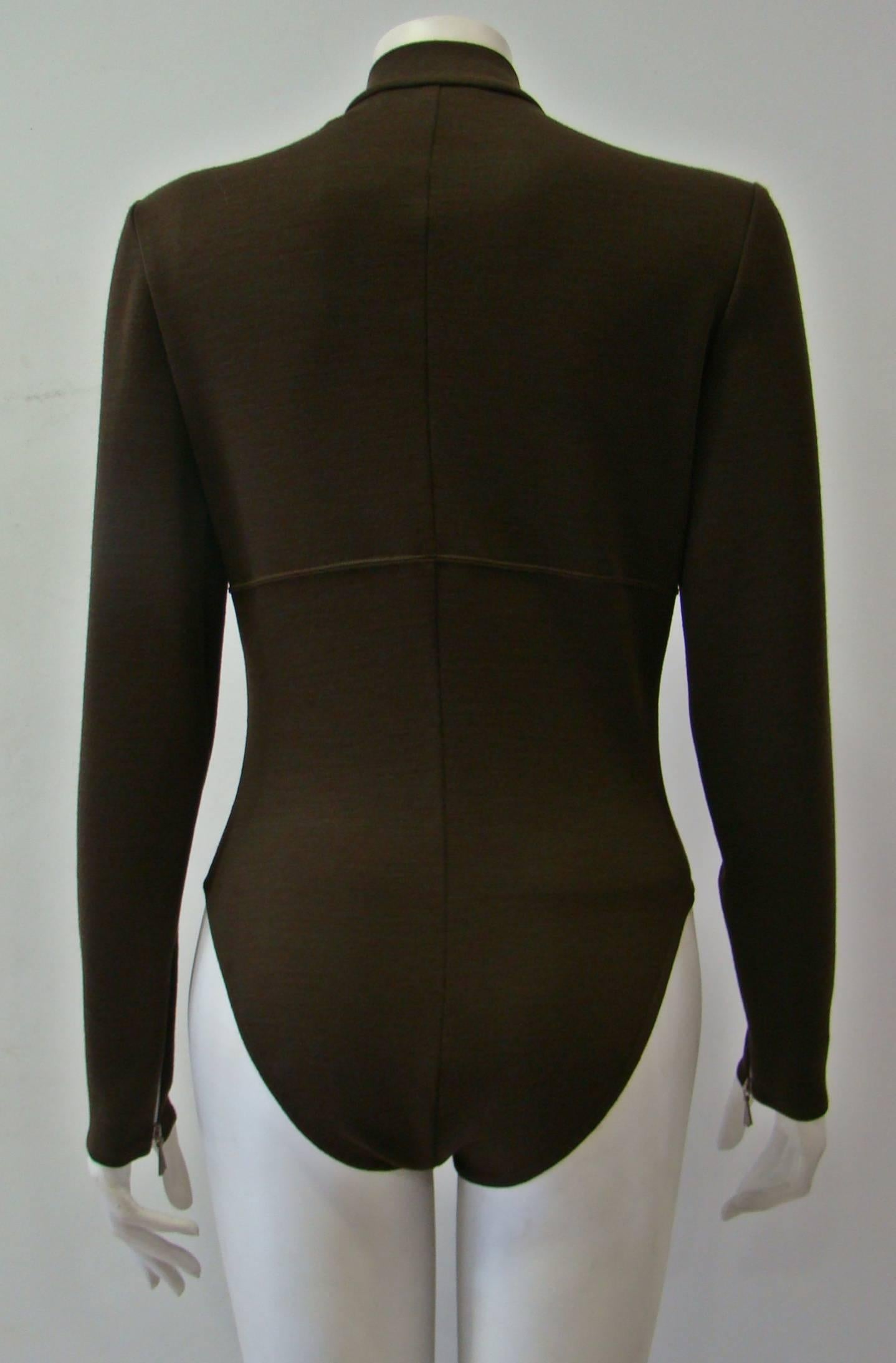 front zip bodysuit