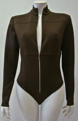 Unique Claude Montana Zip Front Bodysuit