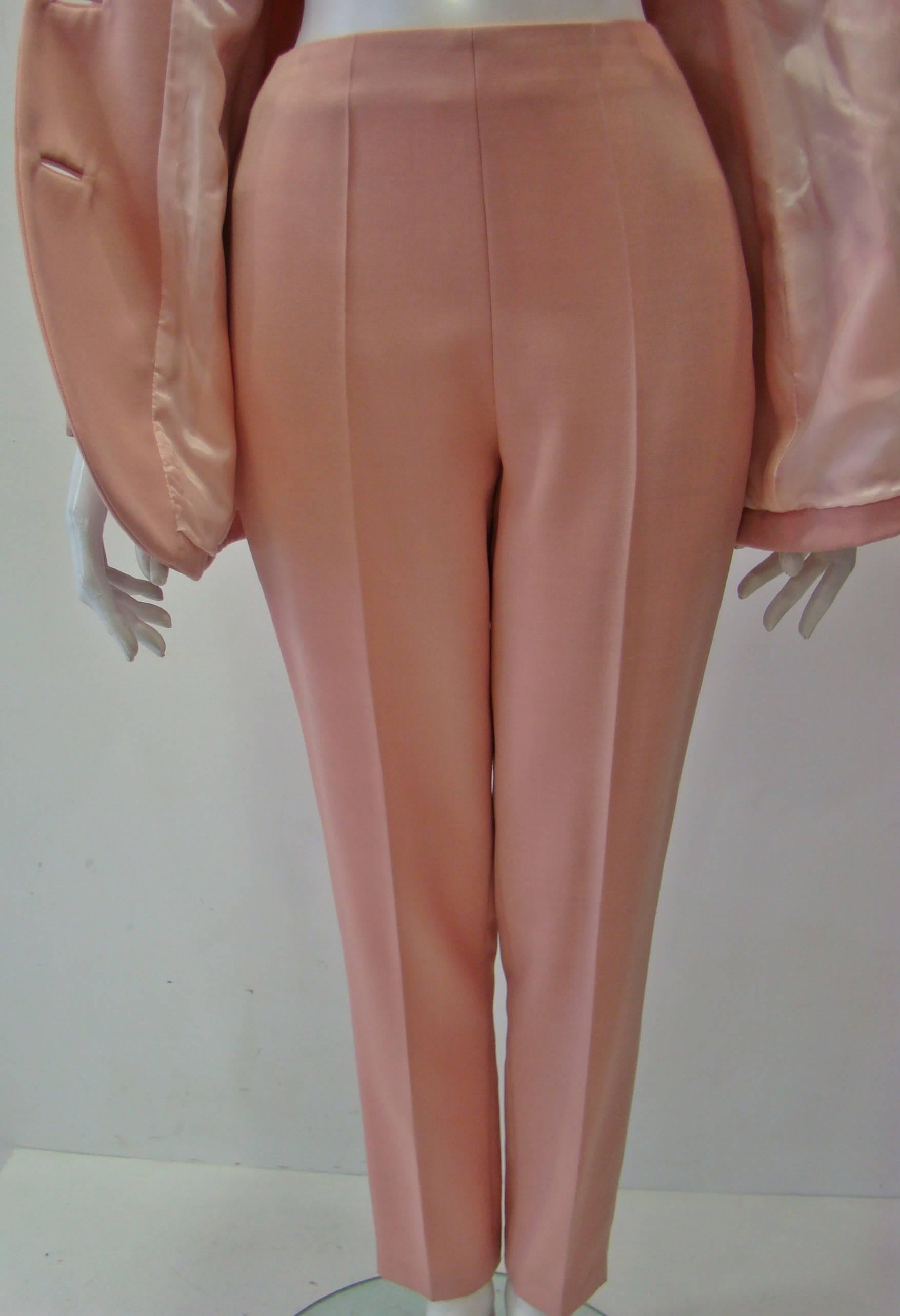 Gianni Versace Couture Salmon Pants Suit For Sale 2