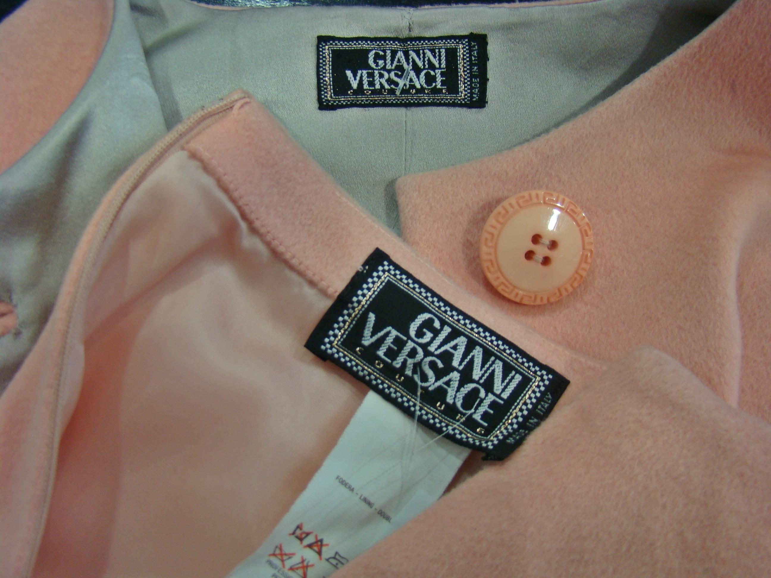 Unique Gianni Versace Couture Mini Skirt Suit For Sale 1