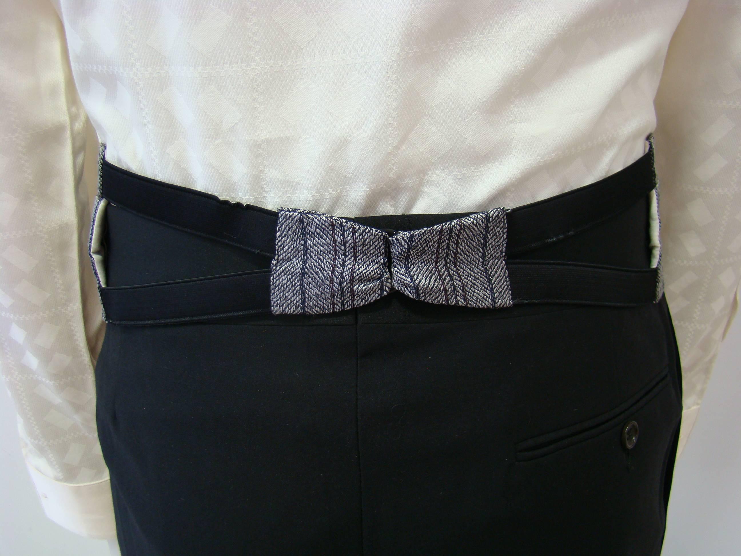 Men's Unique Gianfranco Ferre Bow Tie And Waistband For Sale