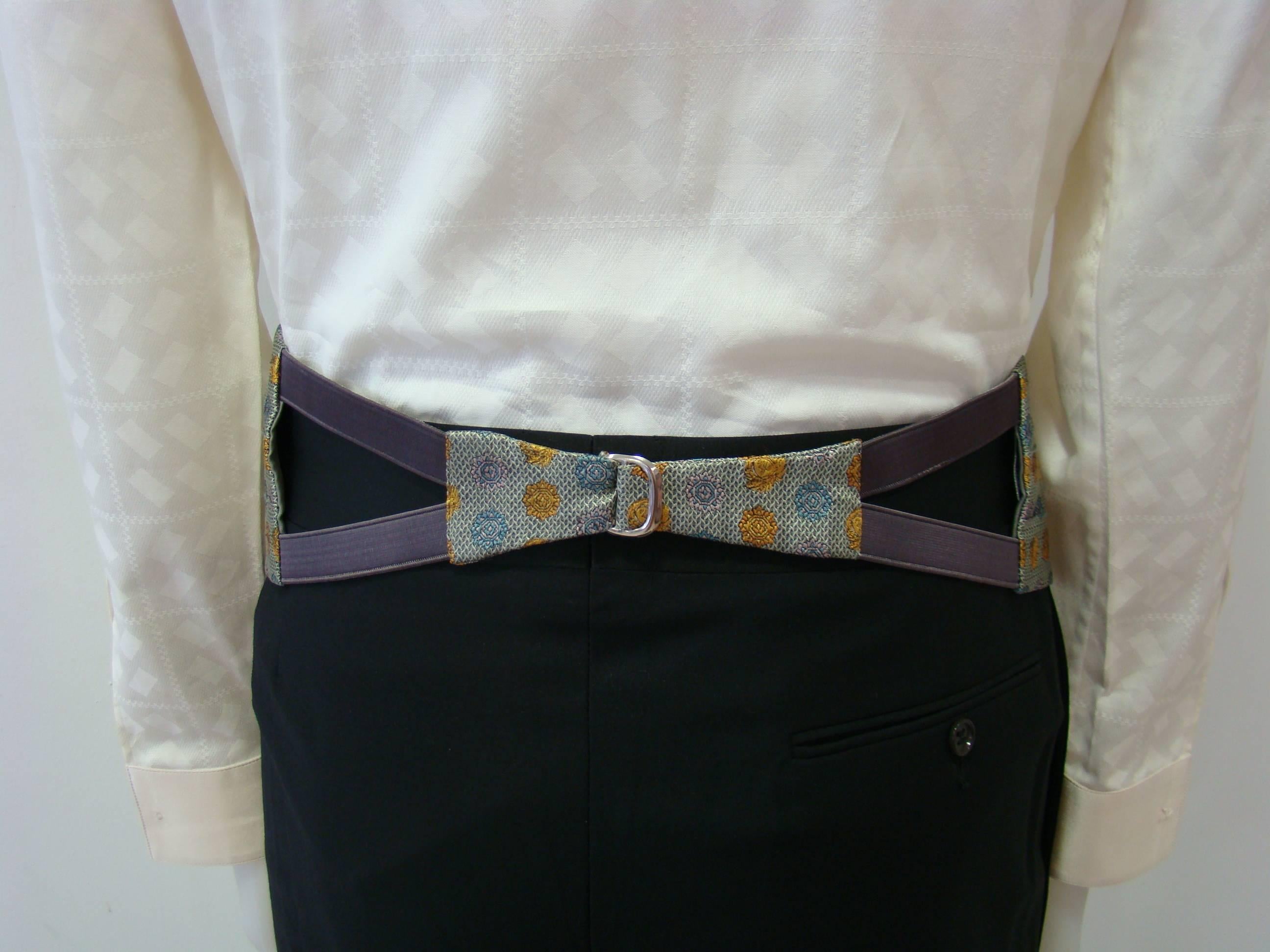 Unique Gianni Versace Medusa Print Waistband In New Condition For Sale In Athens, Agia Paraskevi