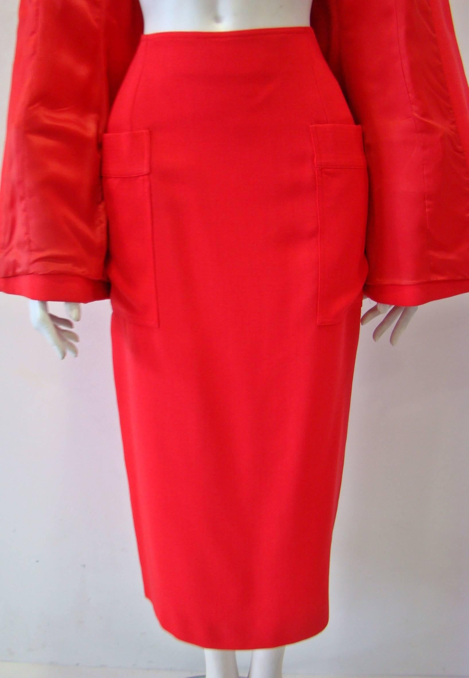 Istante By Gianni Versace Frinde Skirt Suit Fall 1992 In New Condition For Sale In Athens, Agia Paraskevi