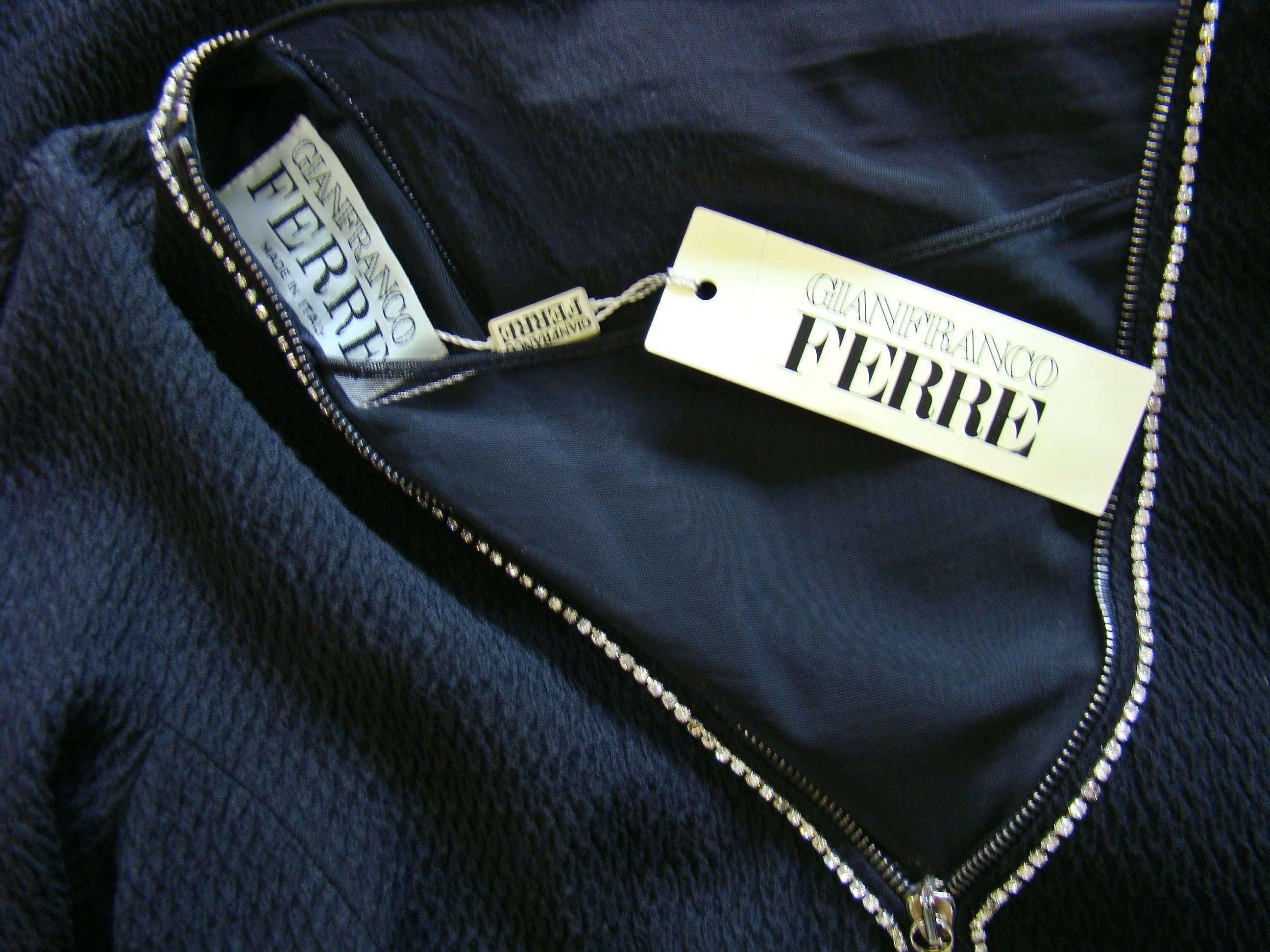 Gianfranco Ferre Zip Detail Front And Back Dress For Sale 2