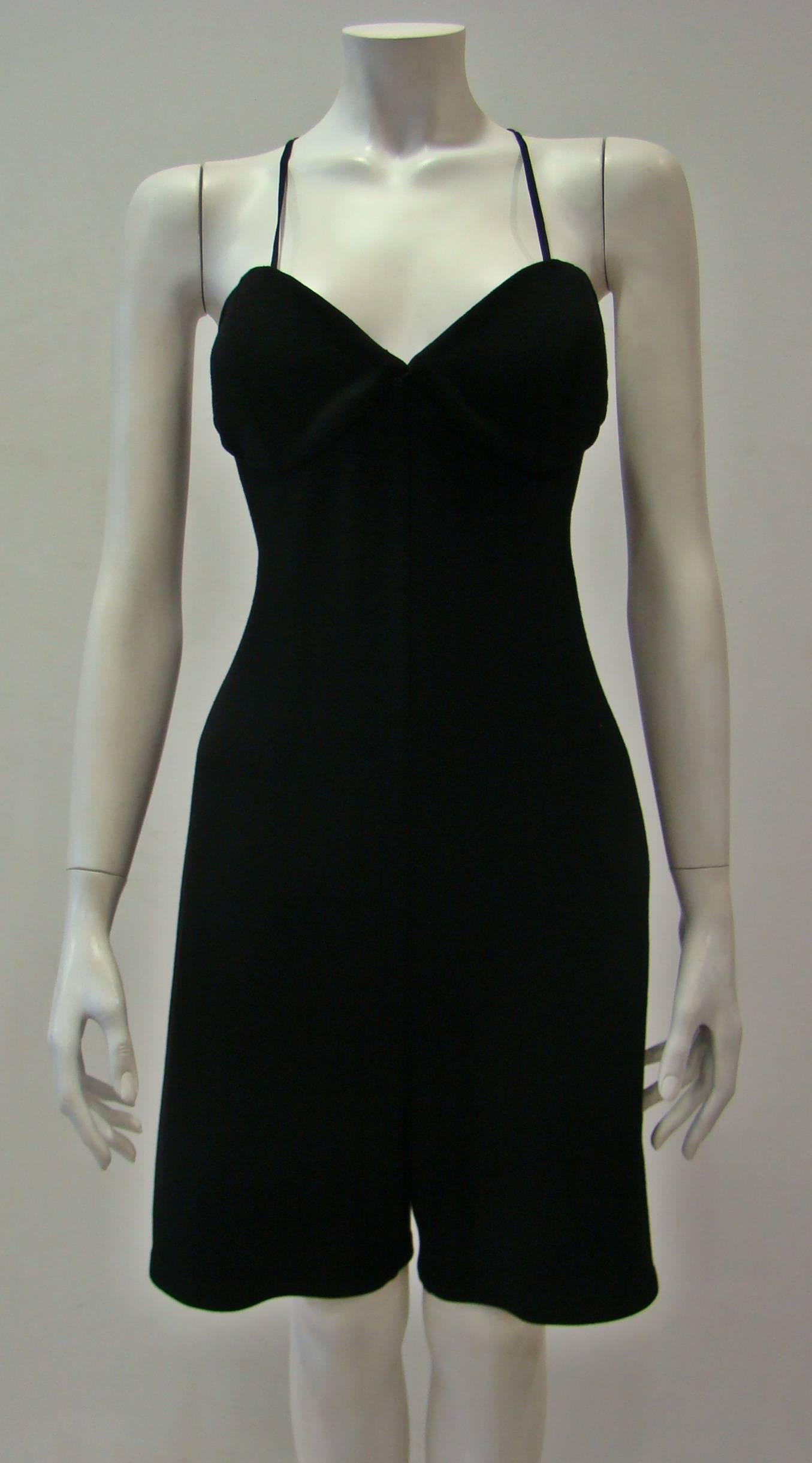 Istante By Gianni Versace Black Jumpsuit  In New Condition For Sale In Athens, Agia Paraskevi