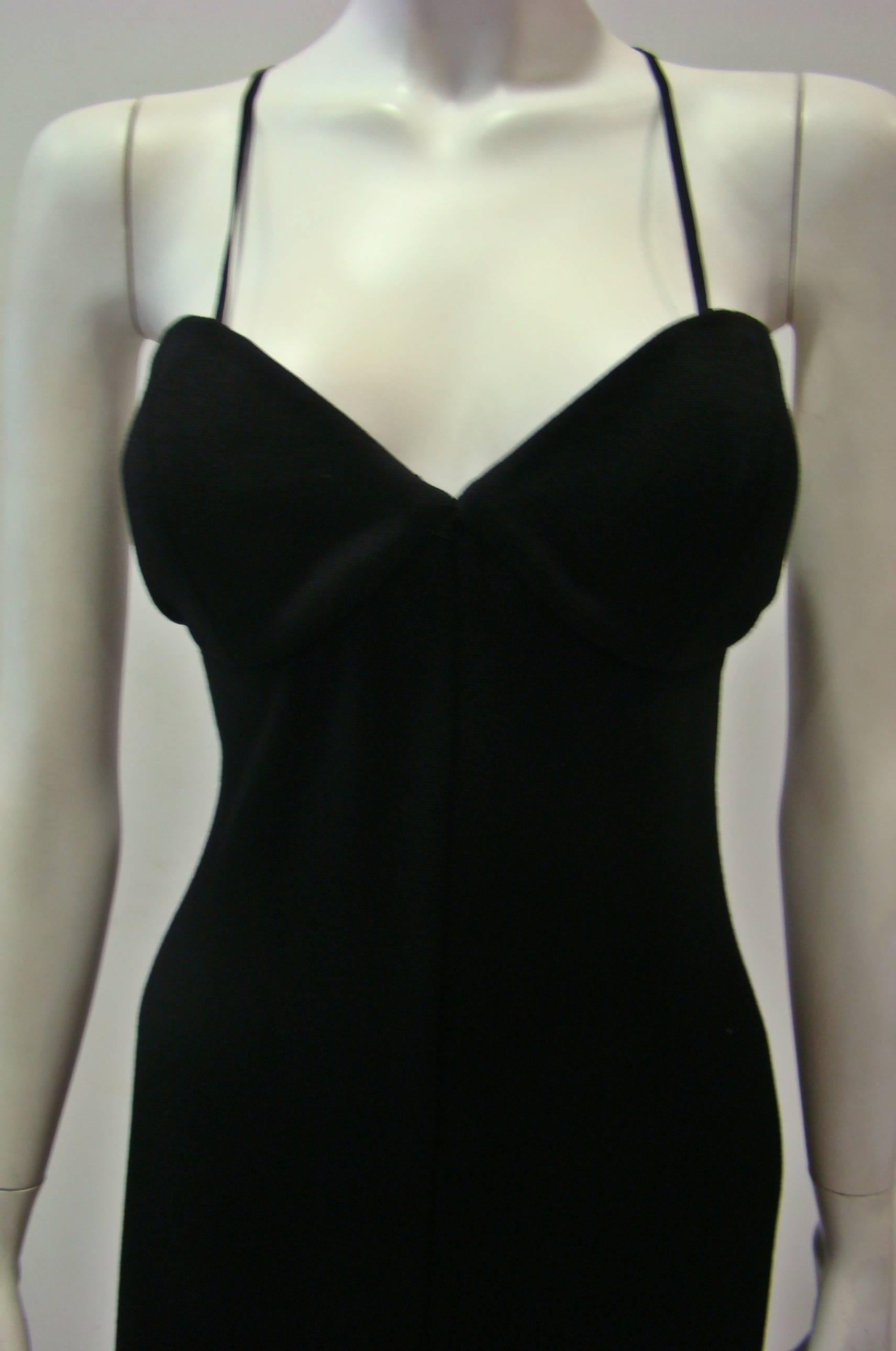 Women's Istante By Gianni Versace Black Jumpsuit  For Sale