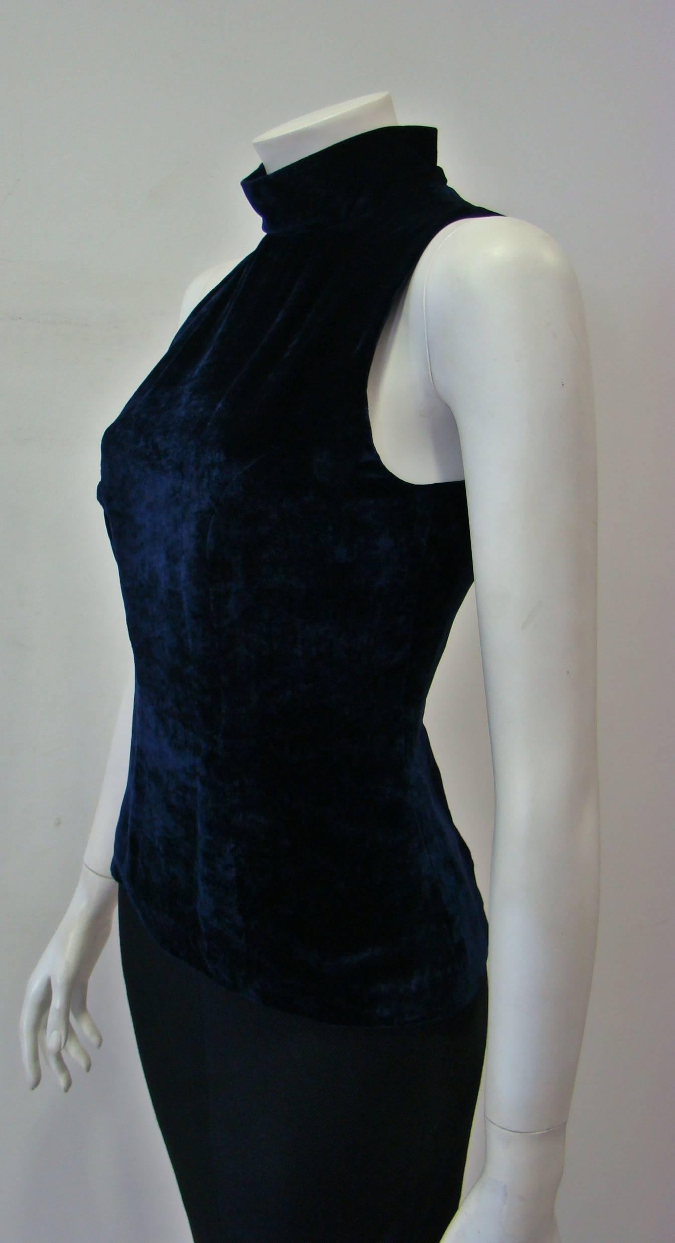 blue velvet tank top