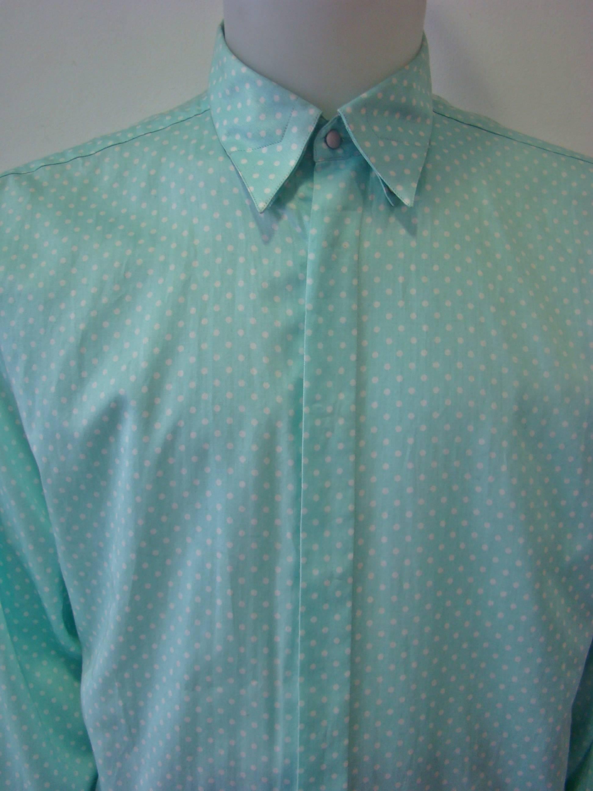 Gianni Versace Polka Dot Shirt Spring 1994 In New Condition For Sale In Athens, Agia Paraskevi