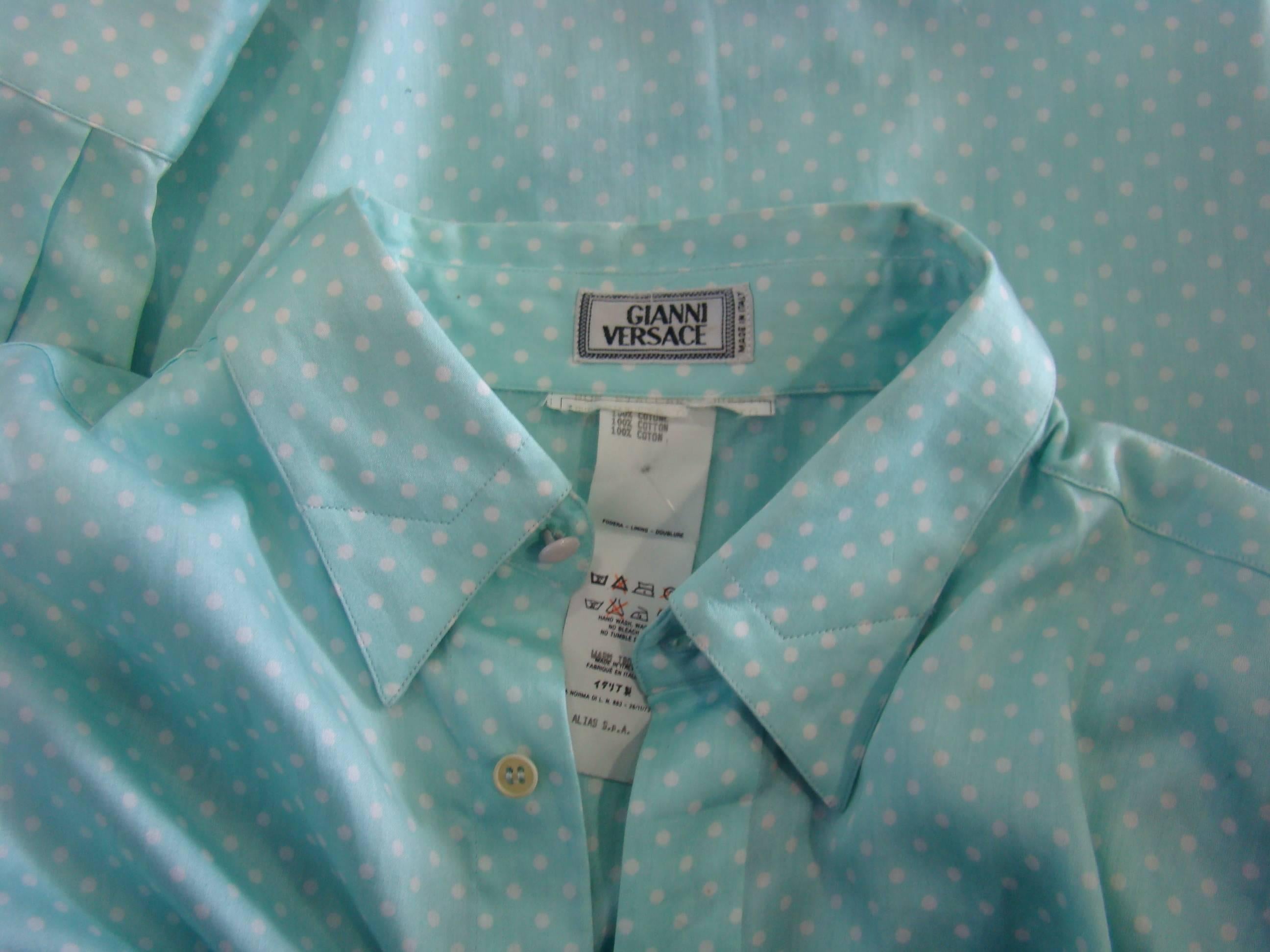 Gianni Versace Polka Dot Shirt Spring 1994 For Sale 1