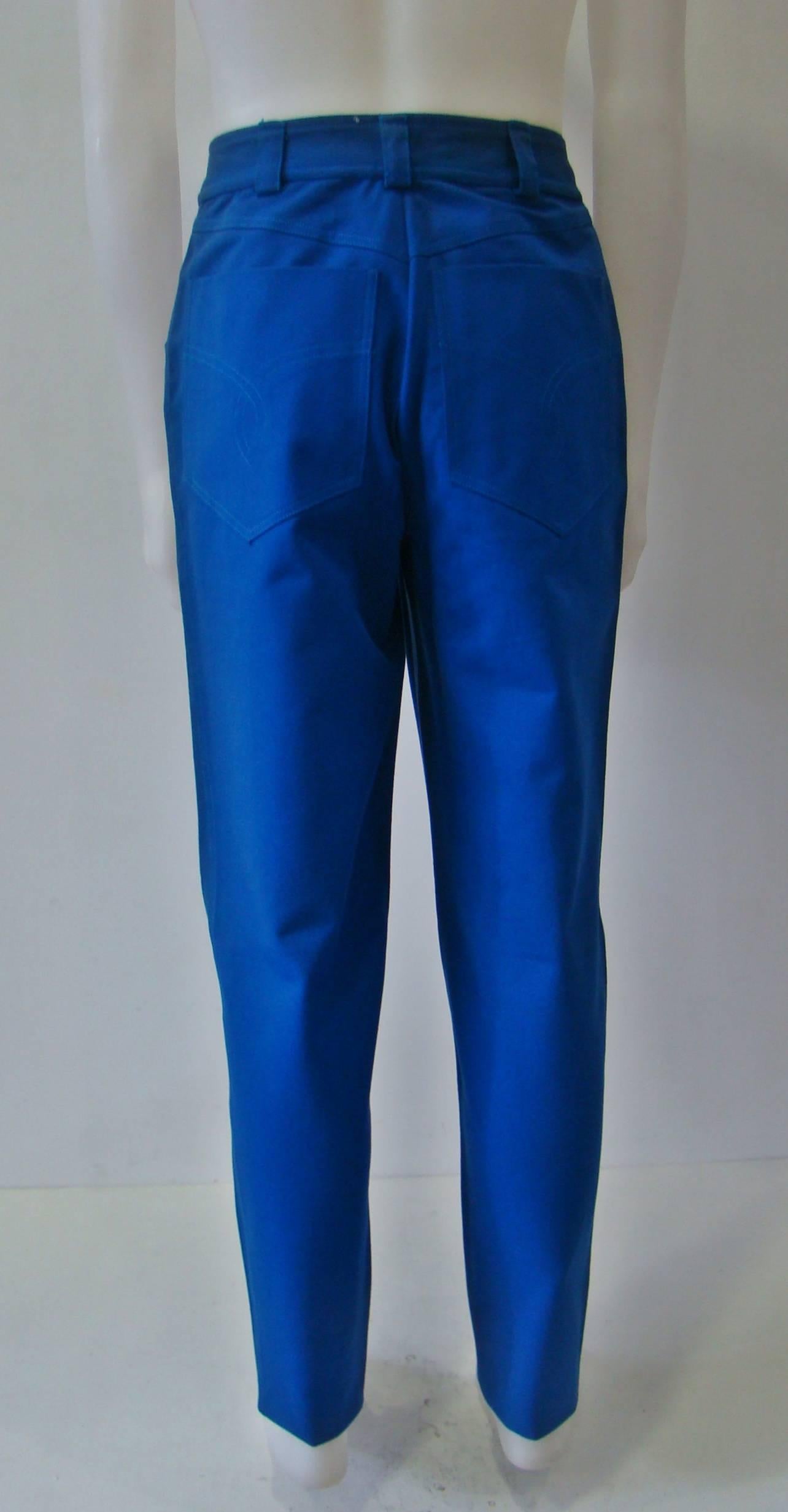 Men's Istante By Gianni Versace Blue Jeans Fall 1992 For Sale