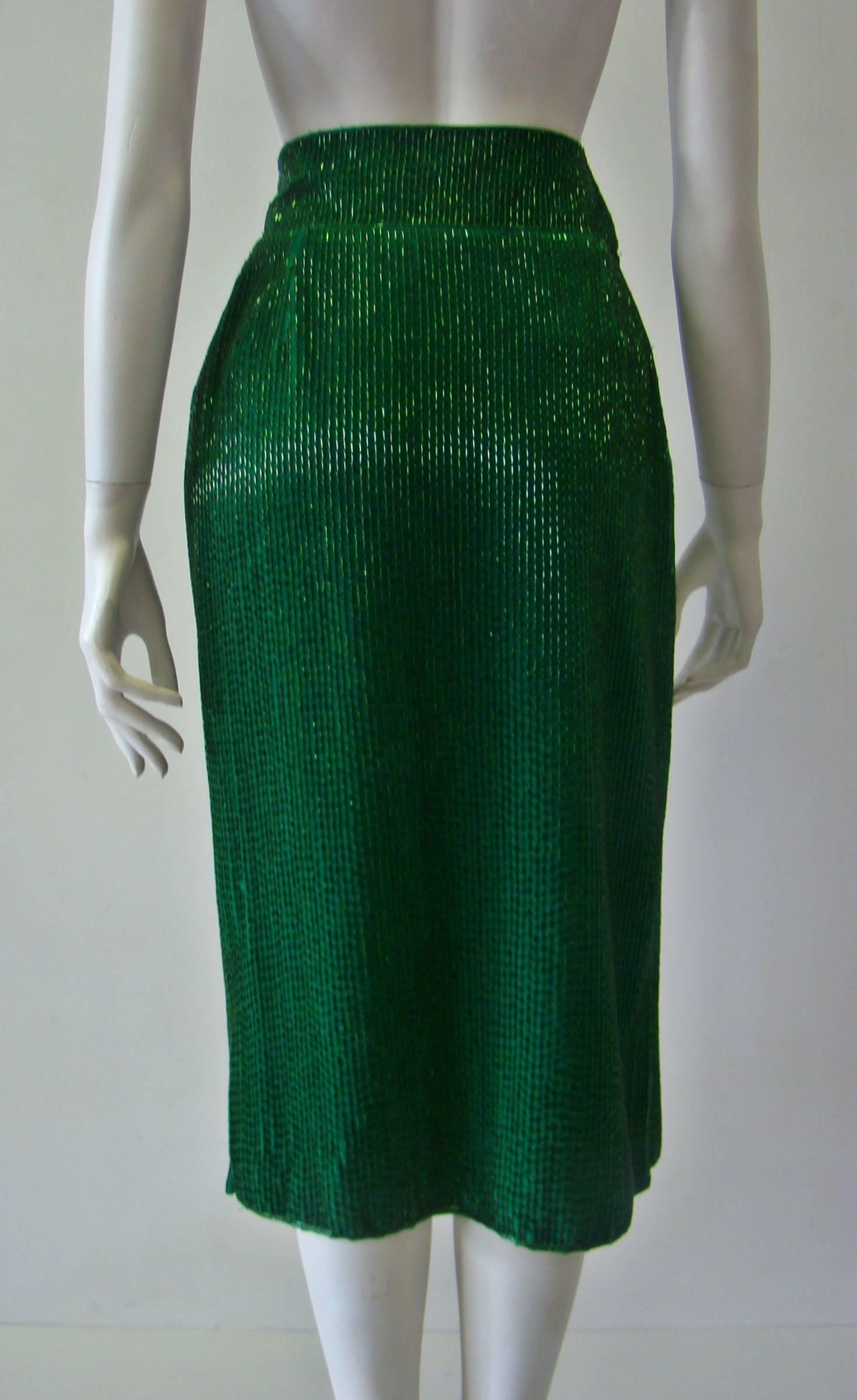 Women's Early Gianni Versace Beaded Evening Skirt Fall 1983 For Sale