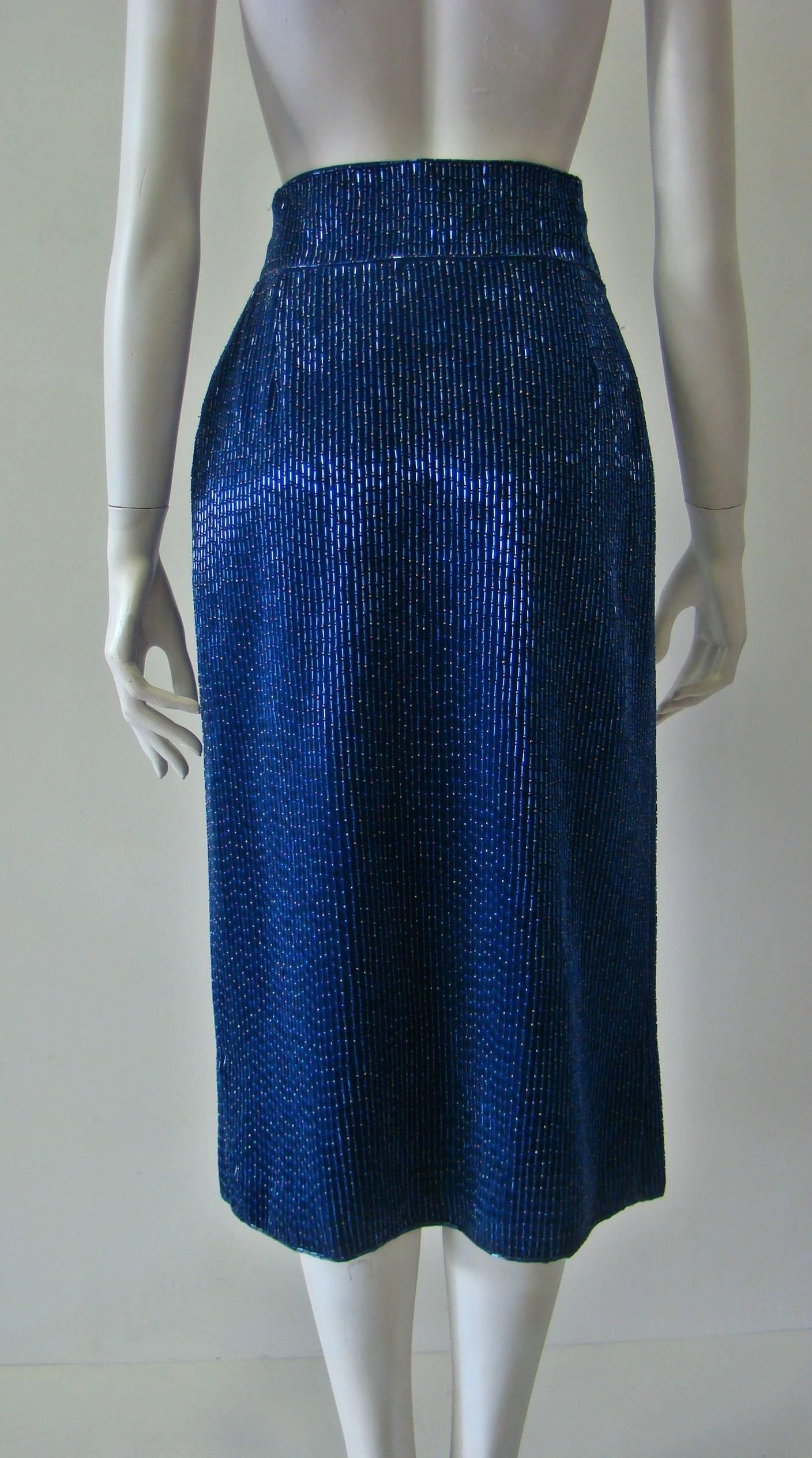 Early Gianni Versace Beaded Evening Skirt Fall 1983 For Sale 1