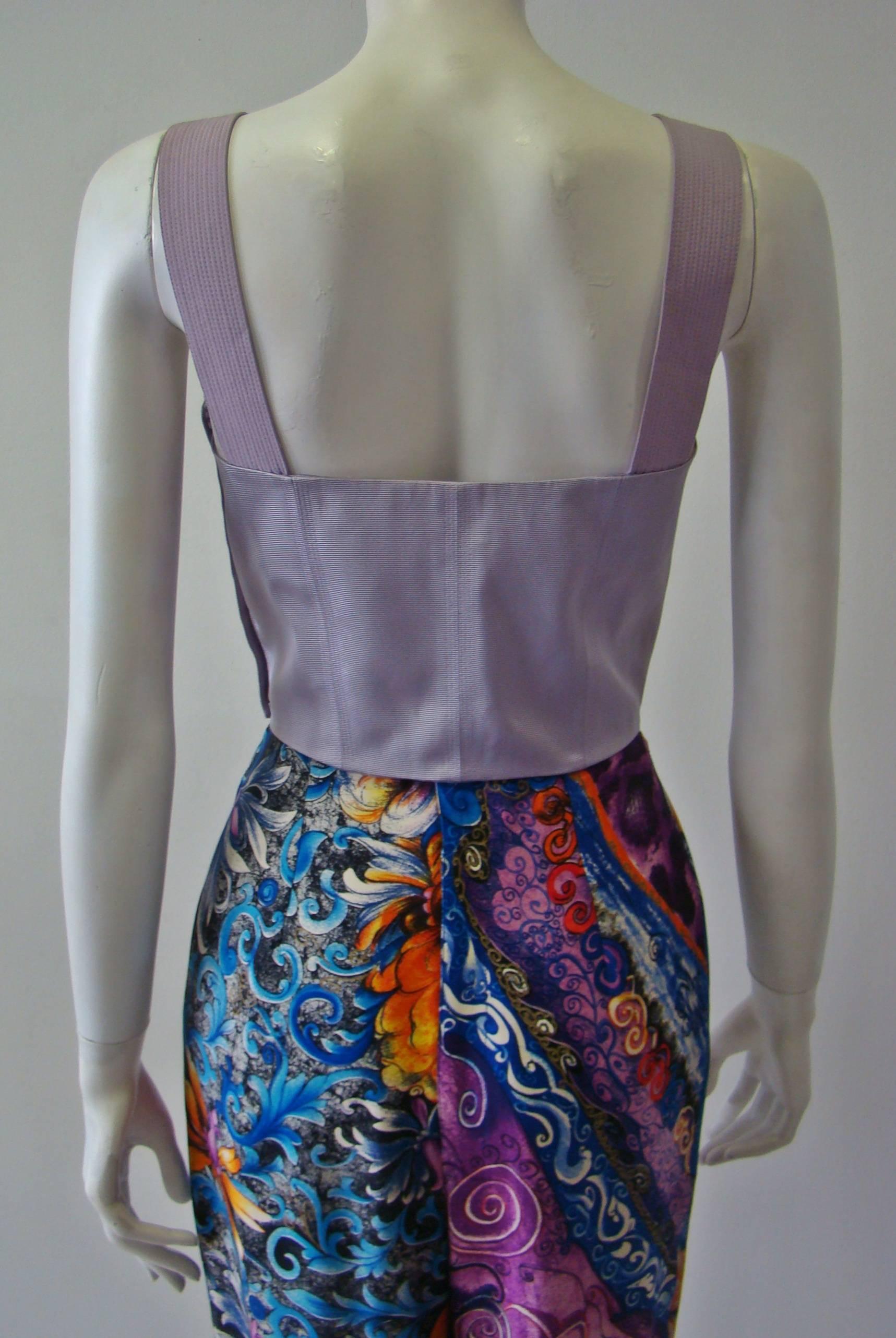 Women's Gianni Versace Couture Lavender Top Bustier Fall 1992 For Sale