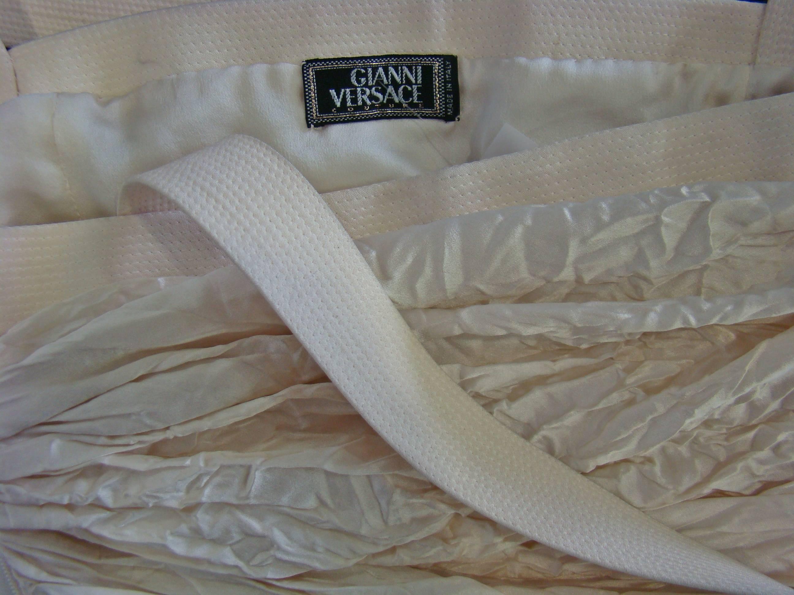 Rare Gianni Versace Couture Silk Ruched Bustier Spring 1994 For Sale 1