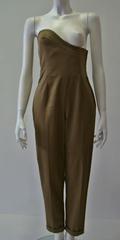 Rare Gianni Versace Olive Green Jumpsuit