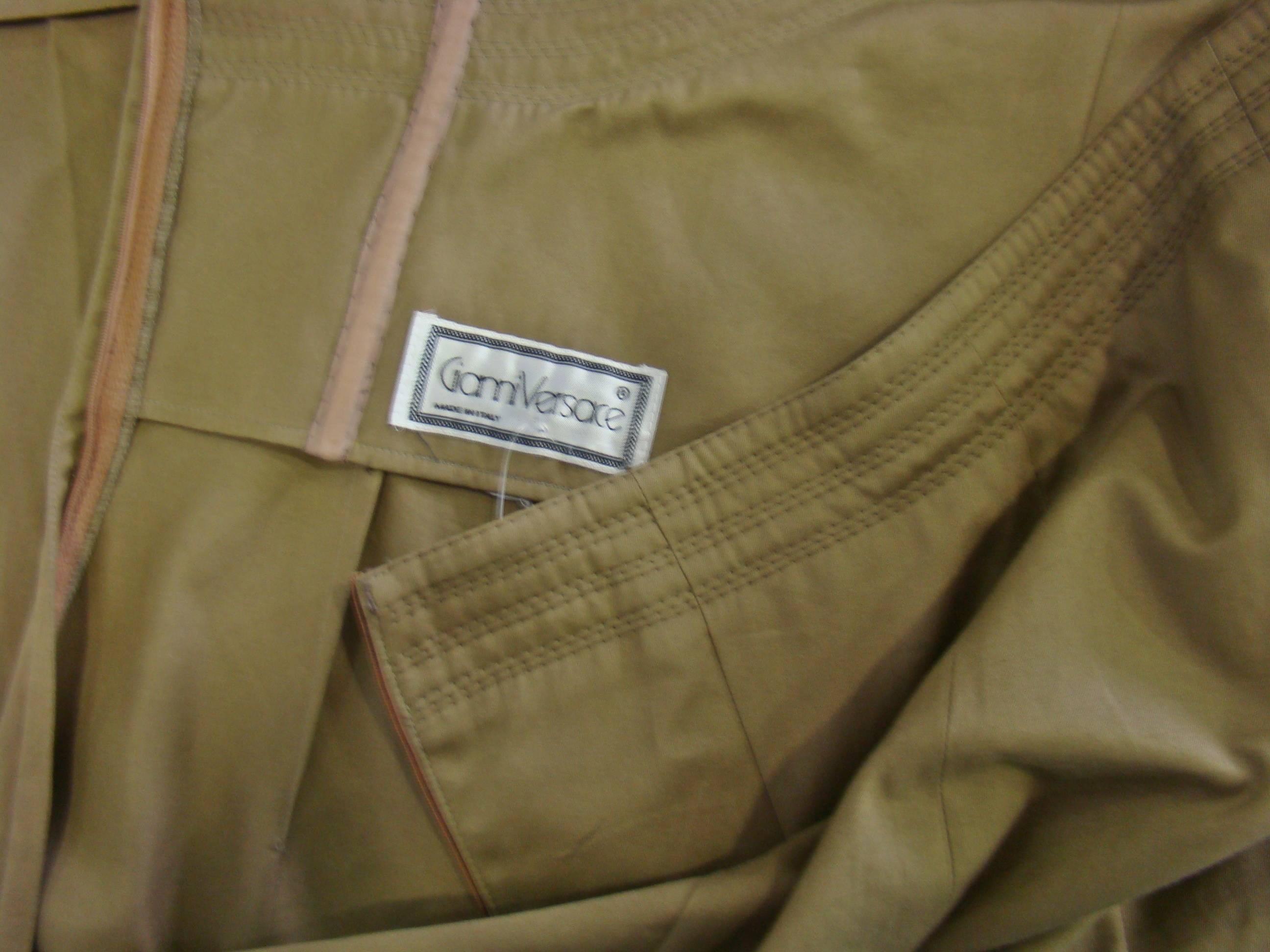 Rare Gianni Versace Olive Green Jumpsuit For Sale 2