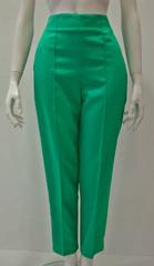 Gianni Versace Green Ribbed Pants