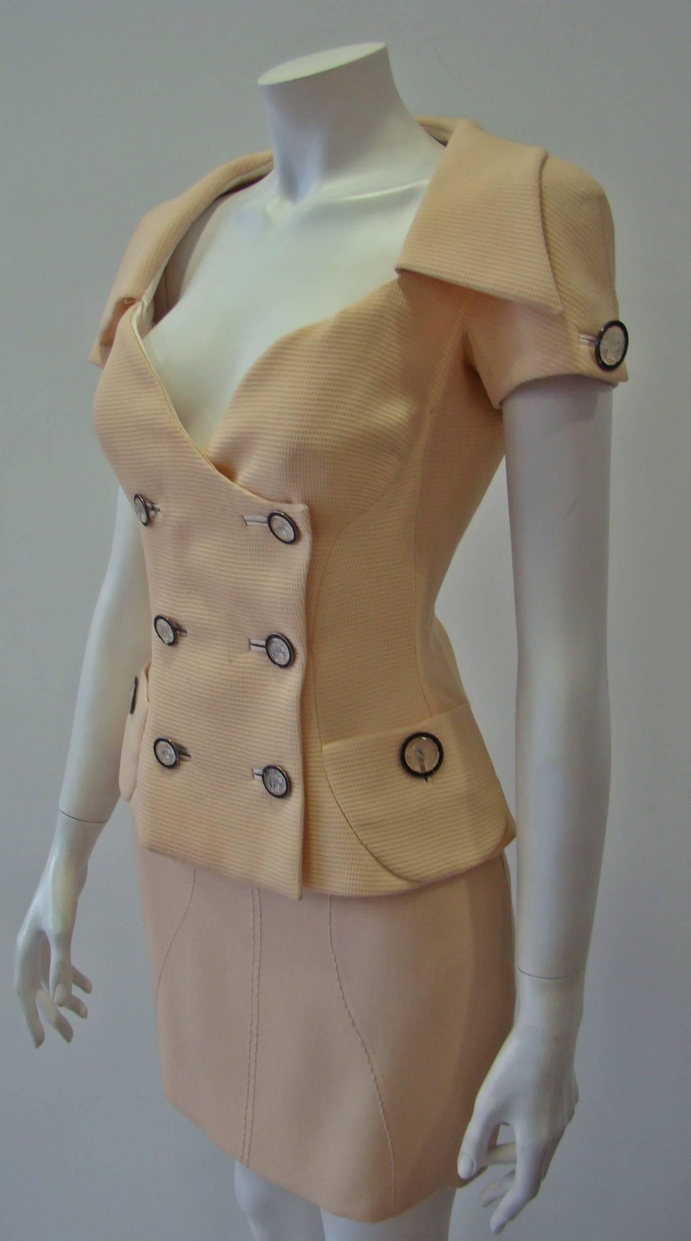 Gianni Versace Couture Double Breasted Jacket Spring 1995 In New Condition For Sale In Athens, Agia Paraskevi