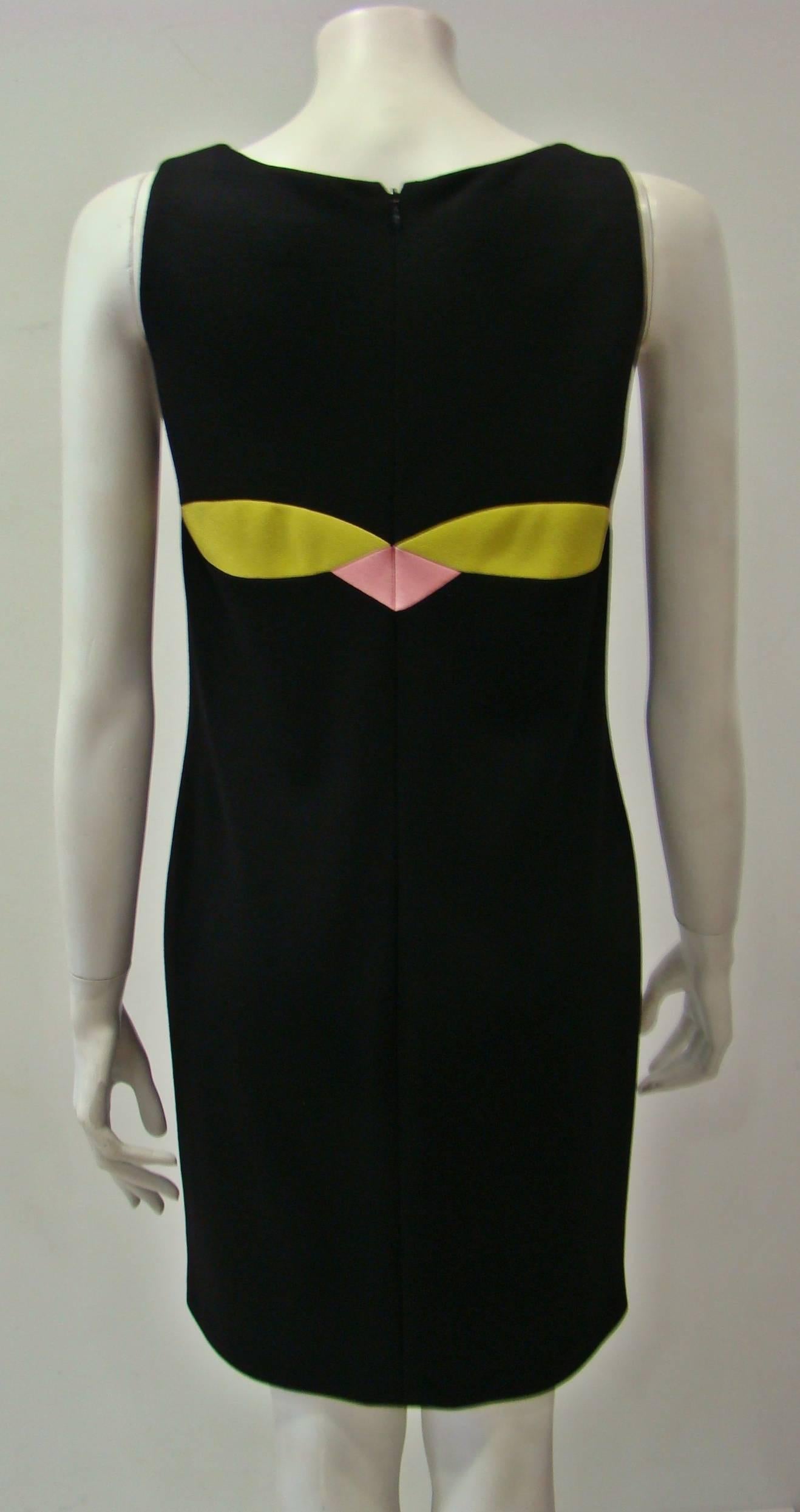 Women's Gianni Versace Couture Color-Blocked Shift Dress Fall 1997 For Sale