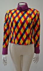 Istante By Gianni Versace Halequin Printed Jacket Spring 1990