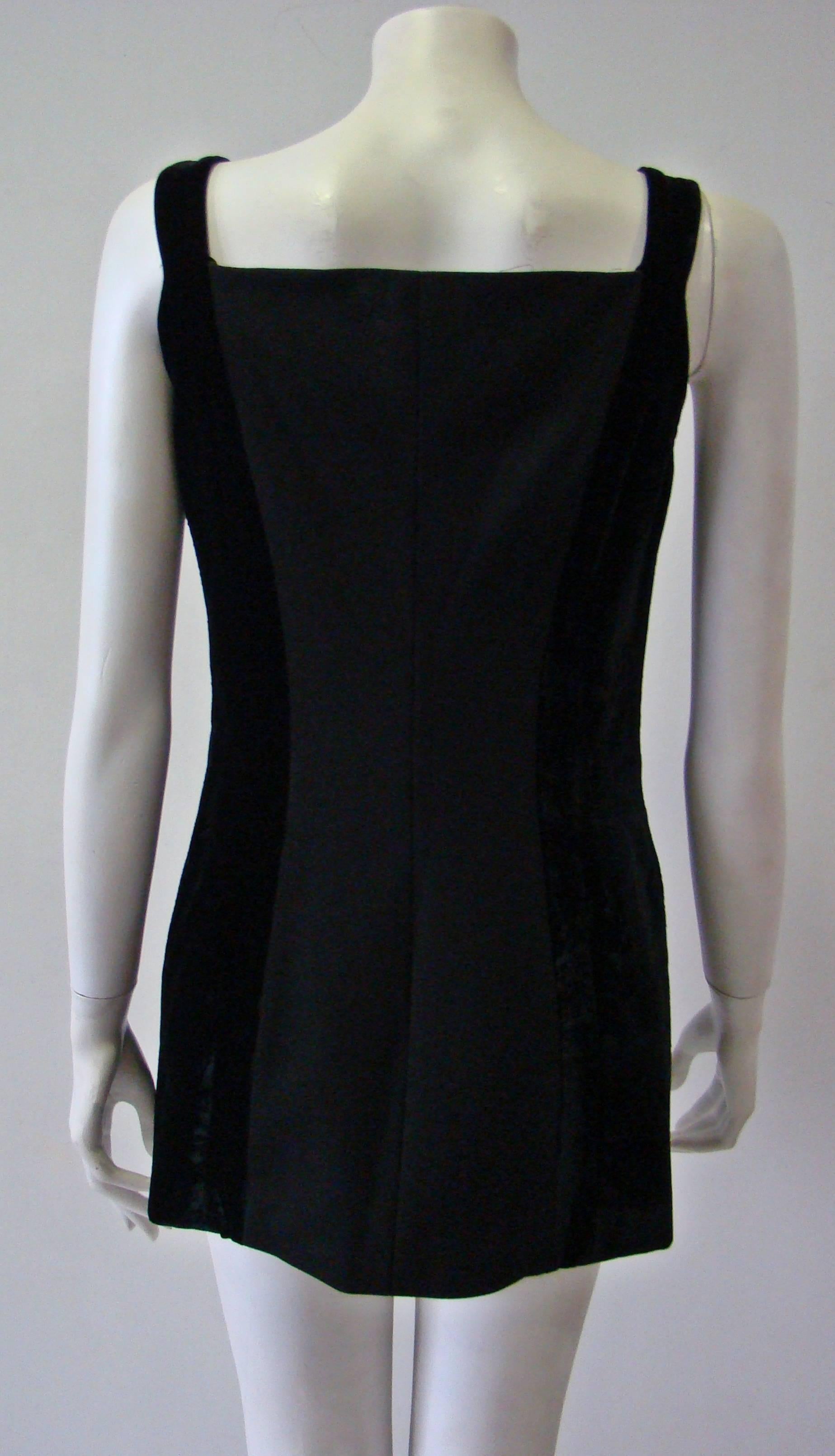 Rare Gianfranco Ferre Velvet Side Panels Waistcoat 1990's In New Condition For Sale In Athens, Agia Paraskevi