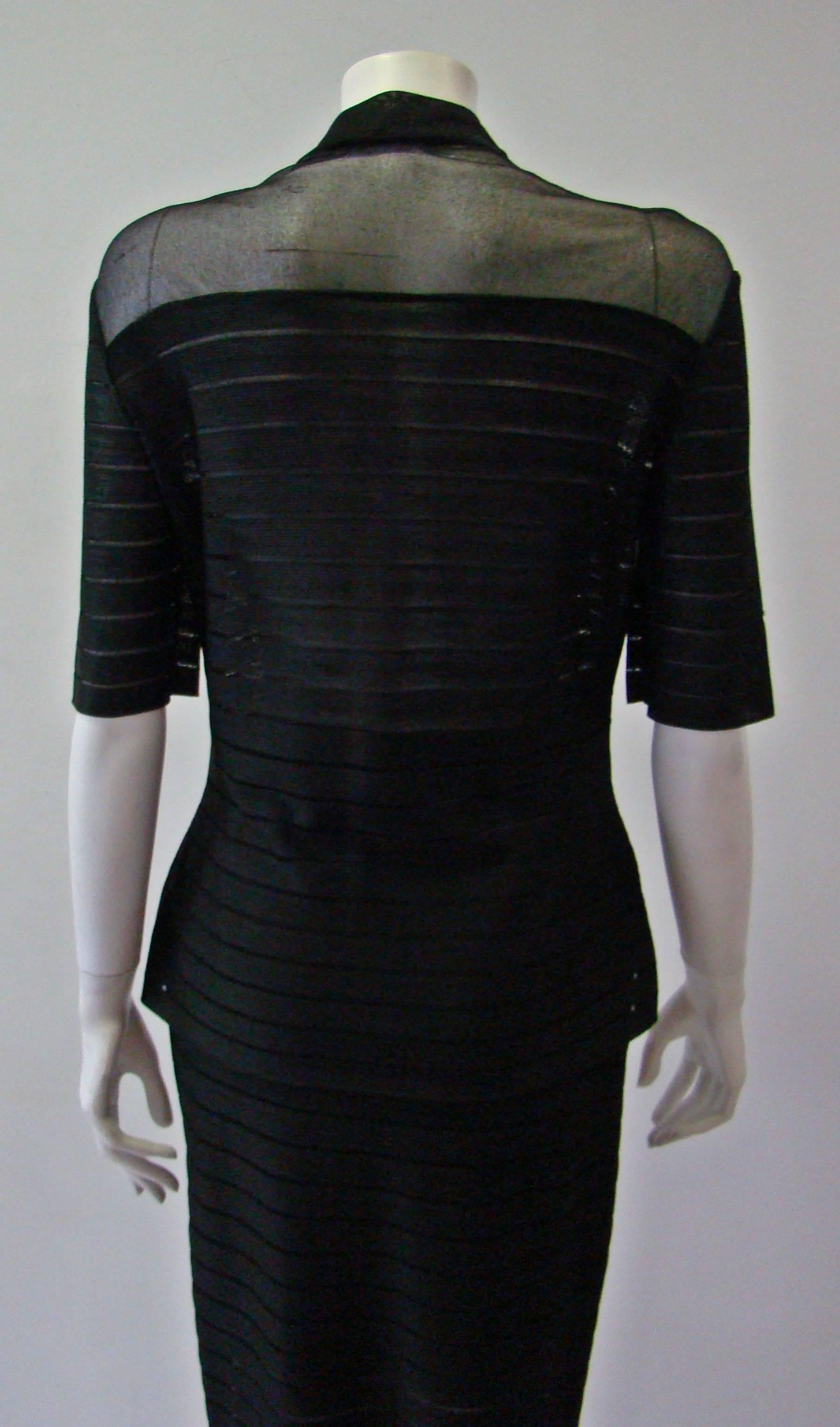 Gianfranco Ferre Knitted Striped Polo Neck Blouse Top In Good Condition For Sale In Athens, Agia Paraskevi