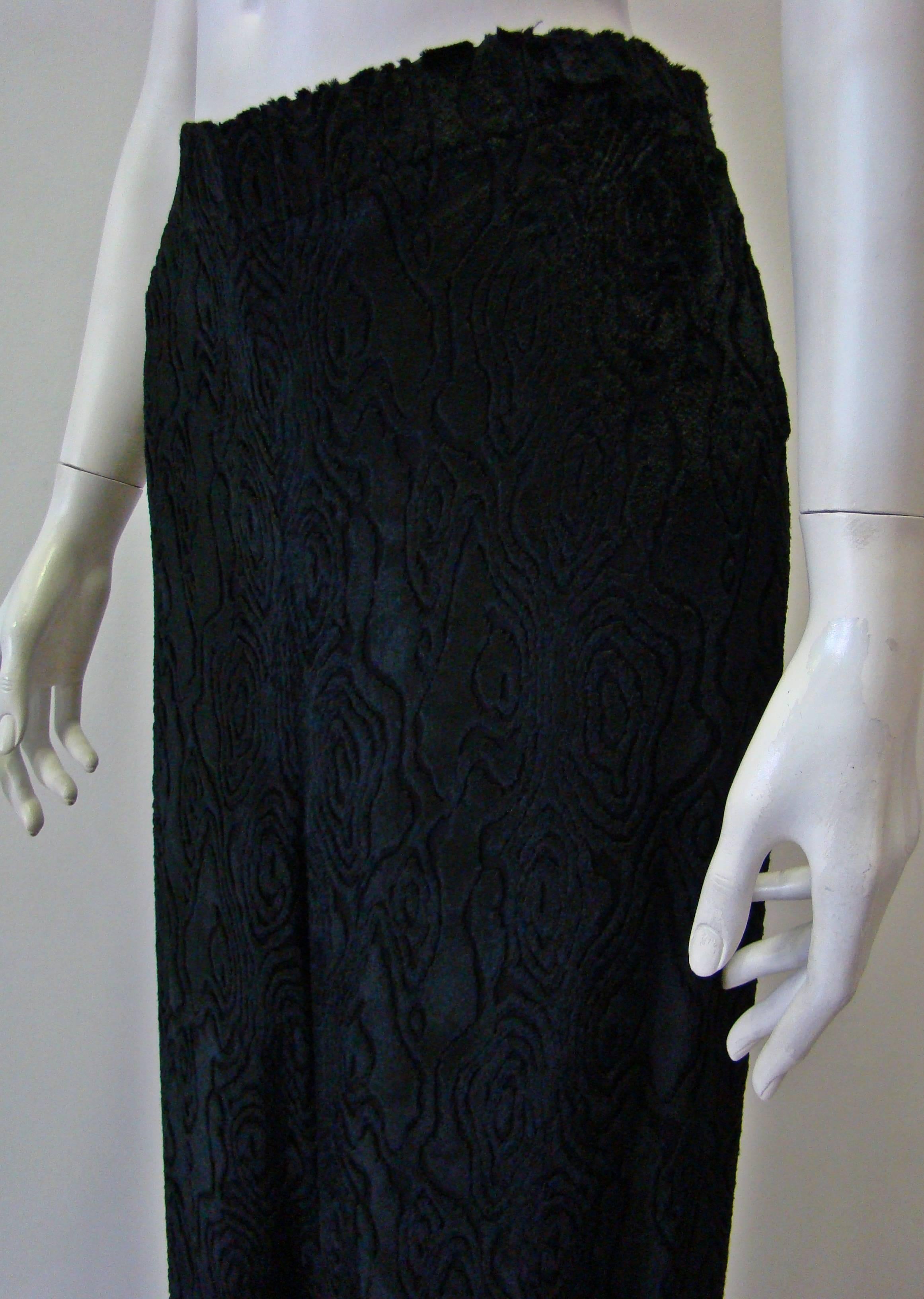 Rare Ella Singh Laser Cut Velvet Evening Palazzo Pants  In Excellent Condition For Sale In Athens, Agia Paraskevi