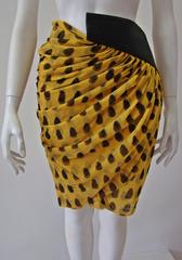 Gianfranco Ferre Ruched Skirt With Rubberised Waistband 1990's
