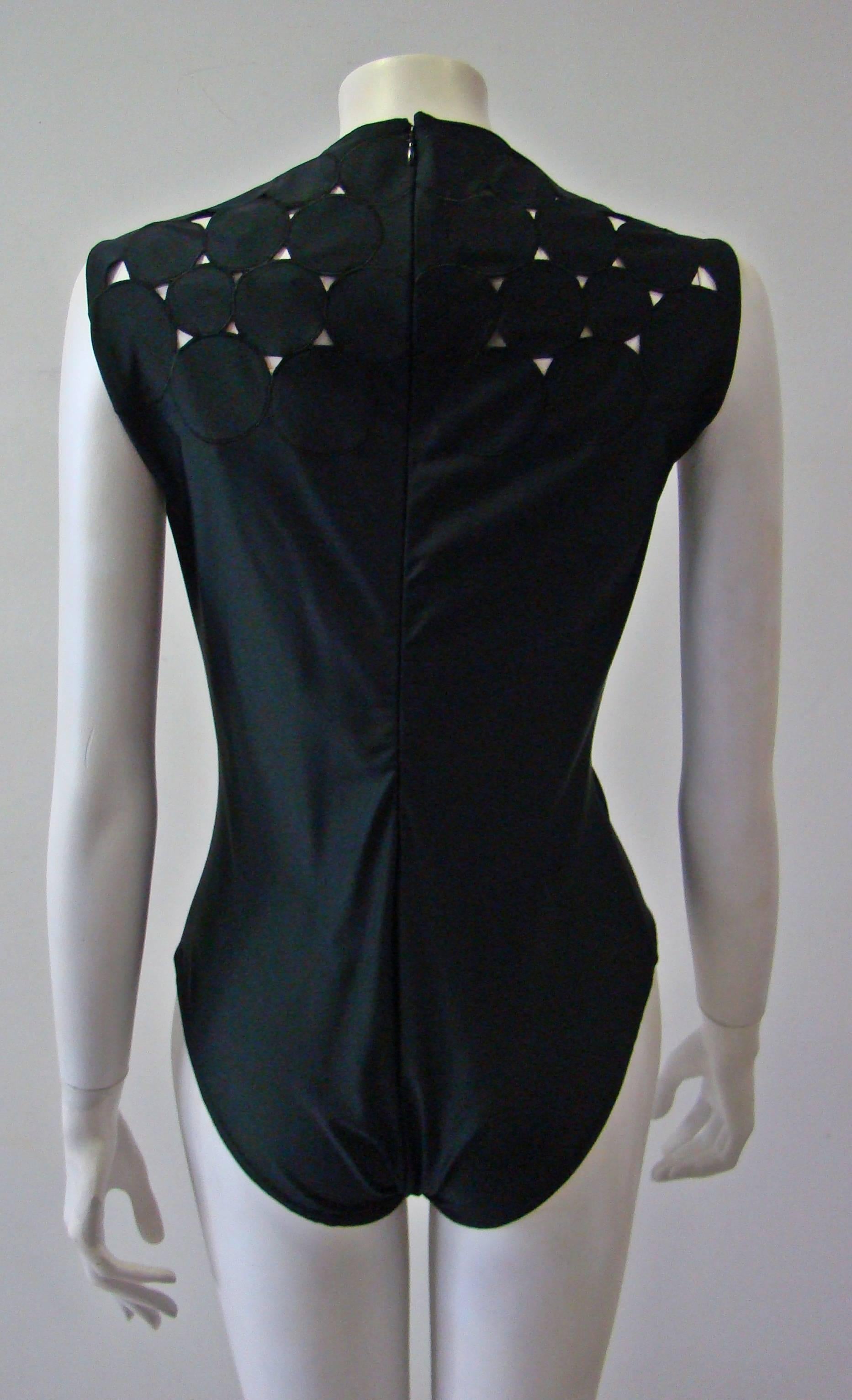 Women's Gianni Versace Couture Punk Cut-Out Bodysuit Spring 1994 For Sale