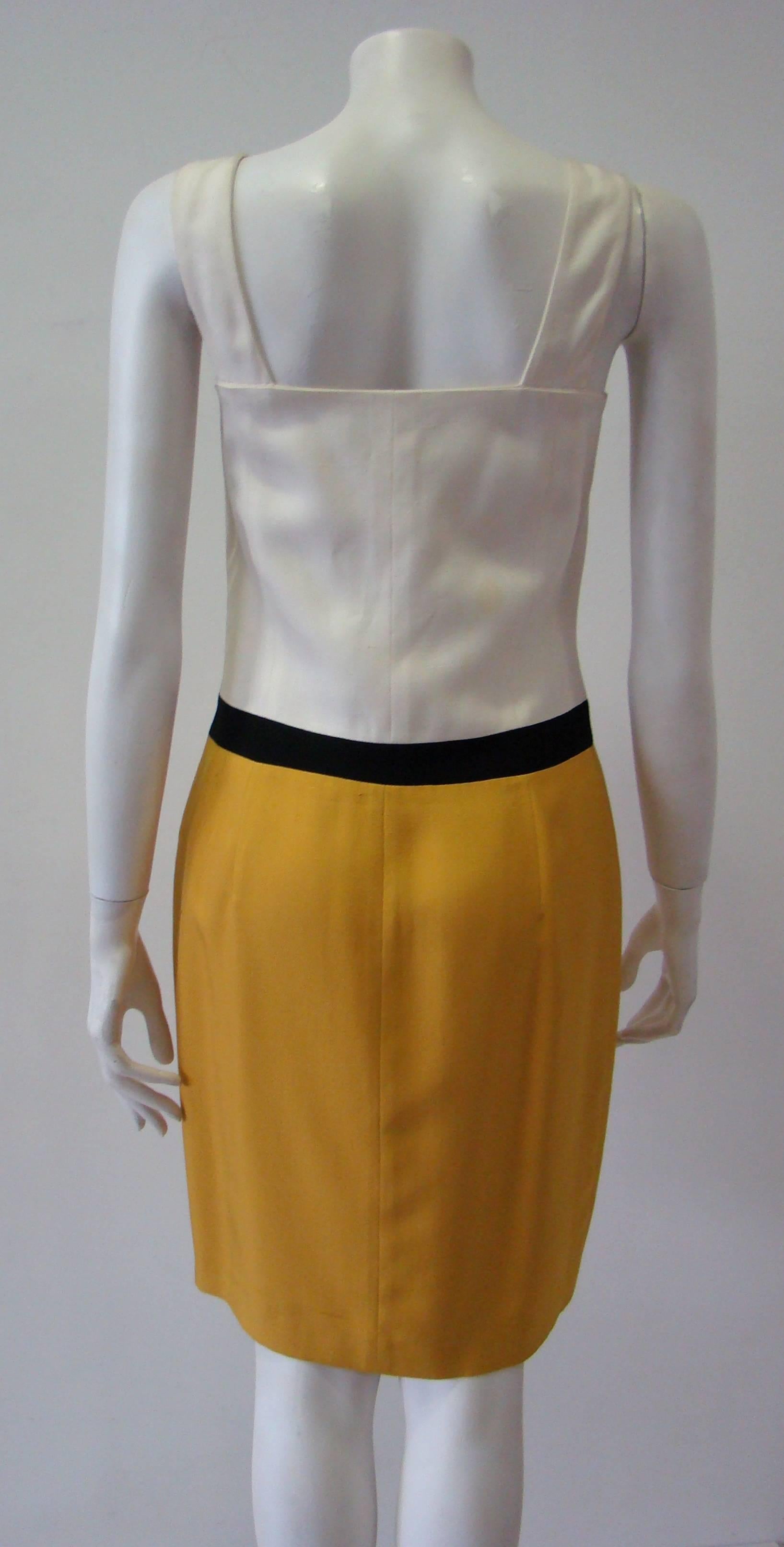 Women's Gianfranco Ferre Color Blocked Dress 1990's For Sale