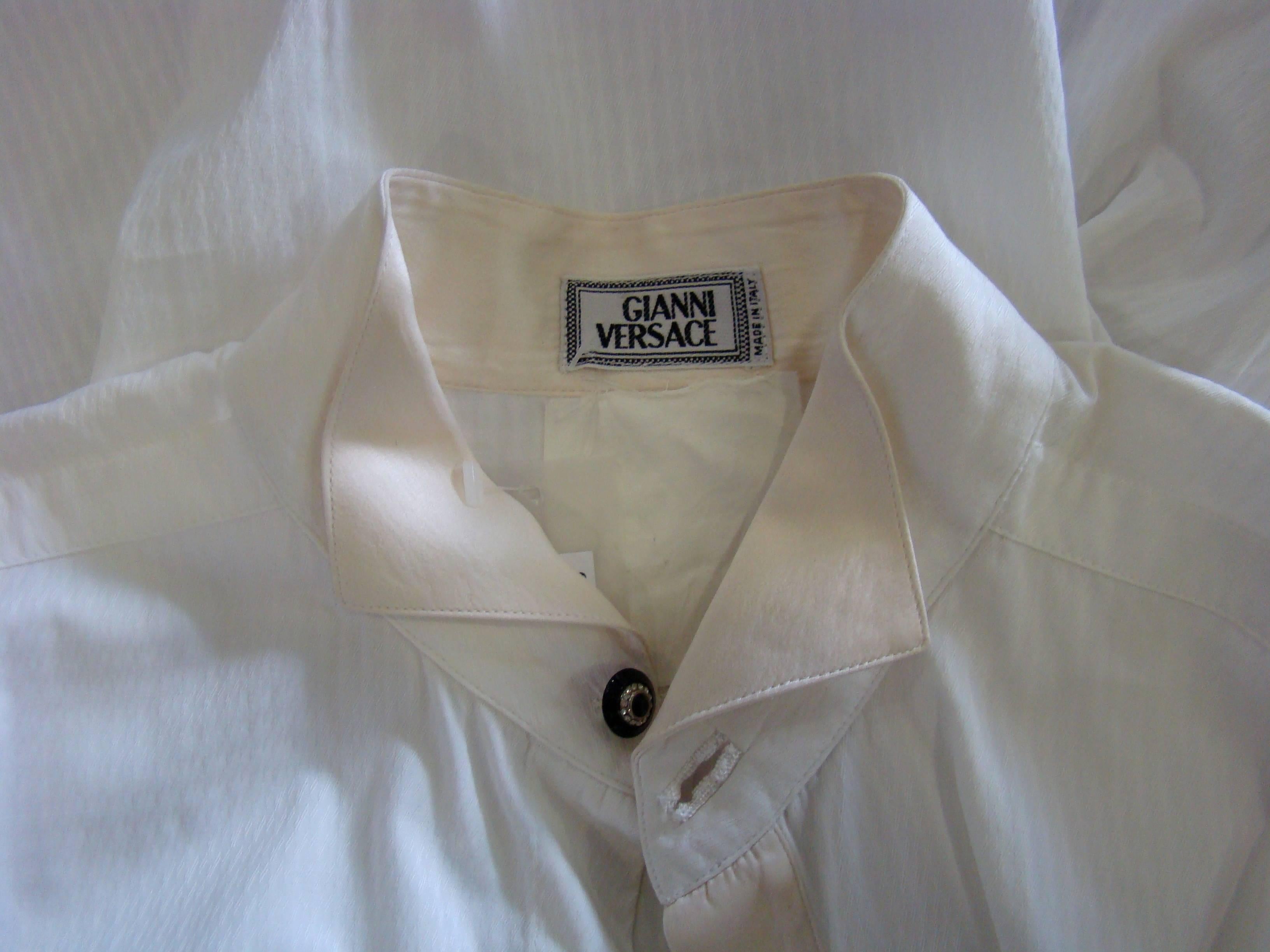 Gianni Versace Tuxedo Evening Shirt Fall 1990 For Sale 2