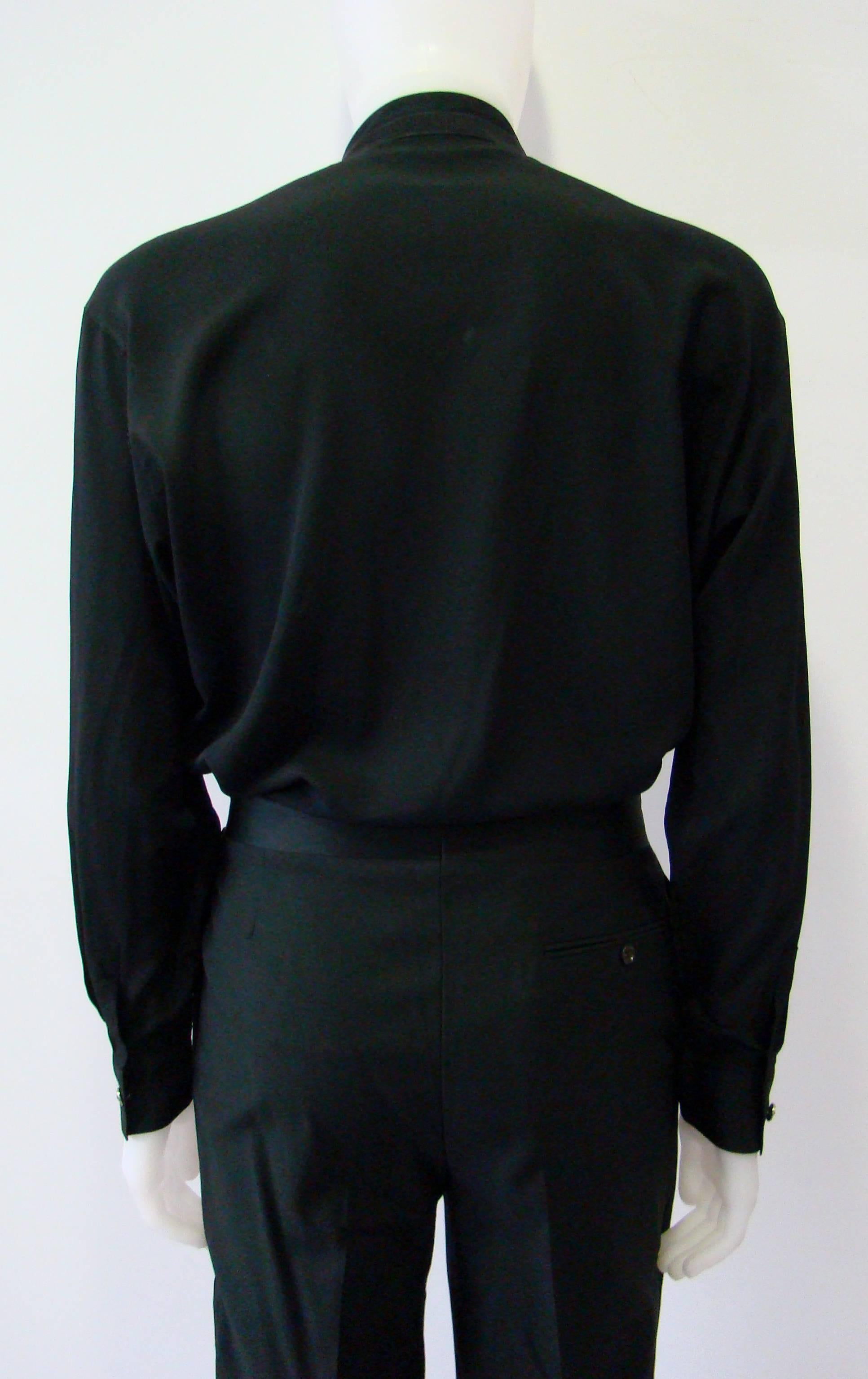 Istante By Gianni Versace Tuxedo Evening Shirt In Excellent Condition For Sale In Athens, Agia Paraskevi