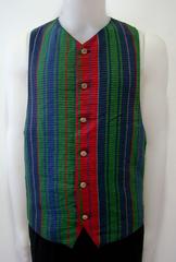 Versace By Gianni Versace Printed Linen Waistcoat Spring 1994 (Gilet en lin imprimé)