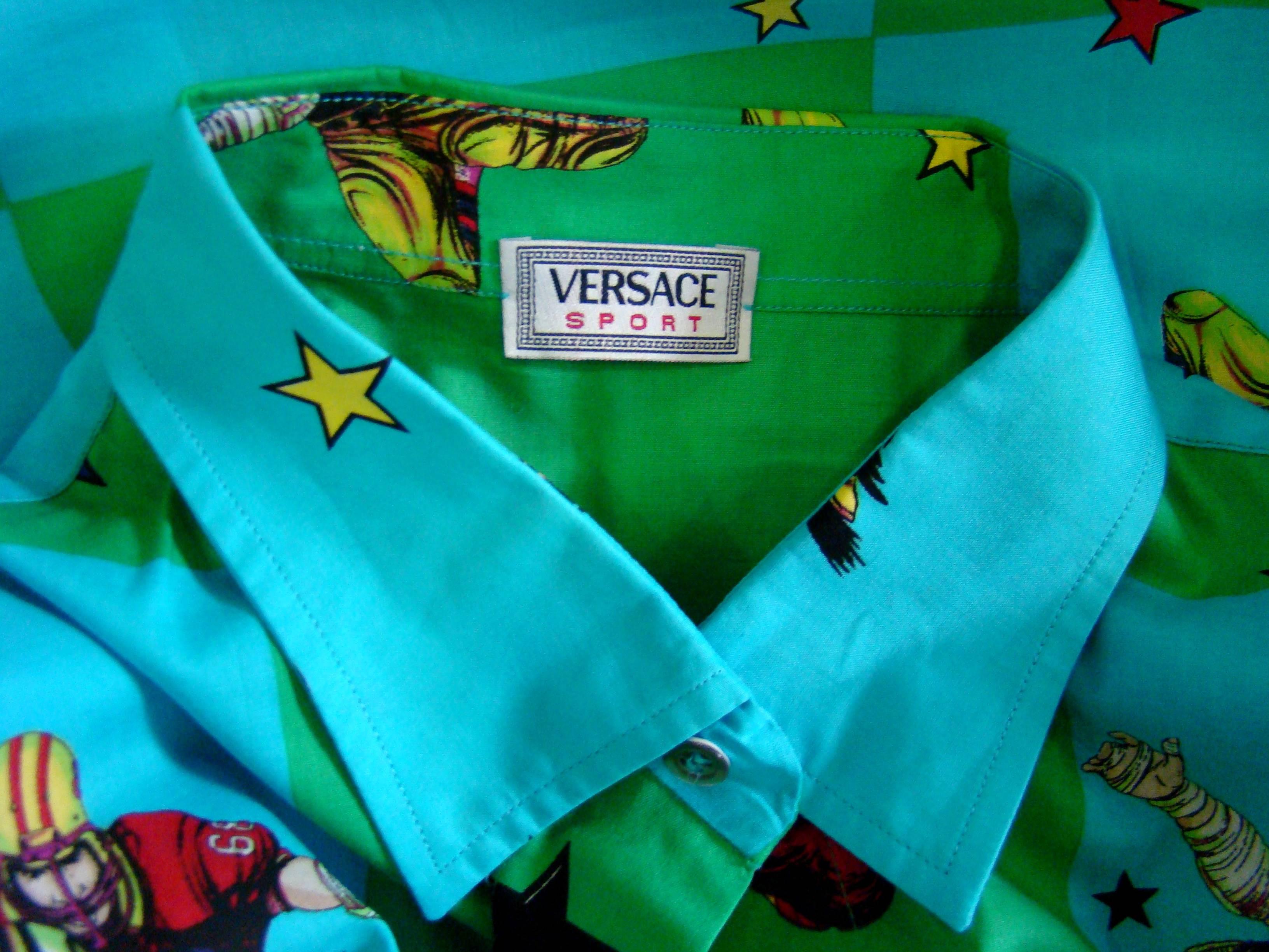 Gianni Versace Men's Printed Shirt 1990s For Sale 2