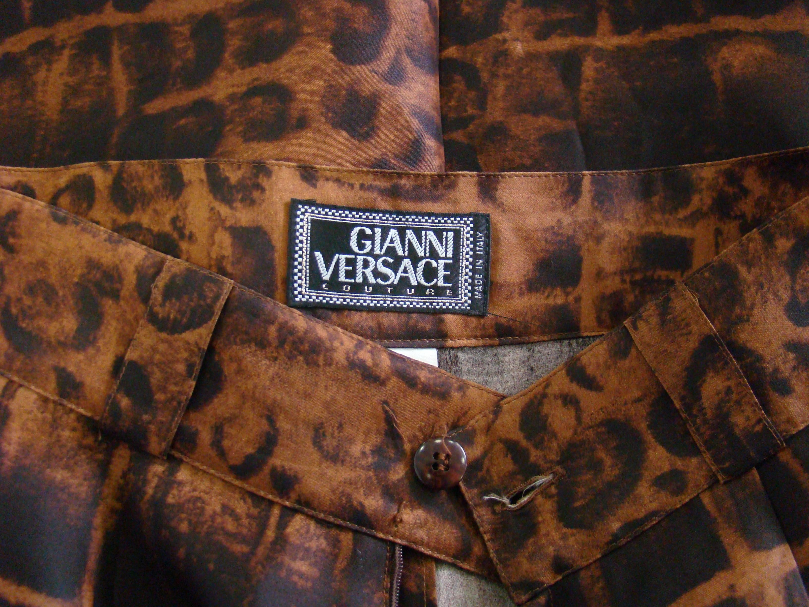 Gianni Versace Couture Silk Organza Printed Shorts Spring 1992 For Sale 2