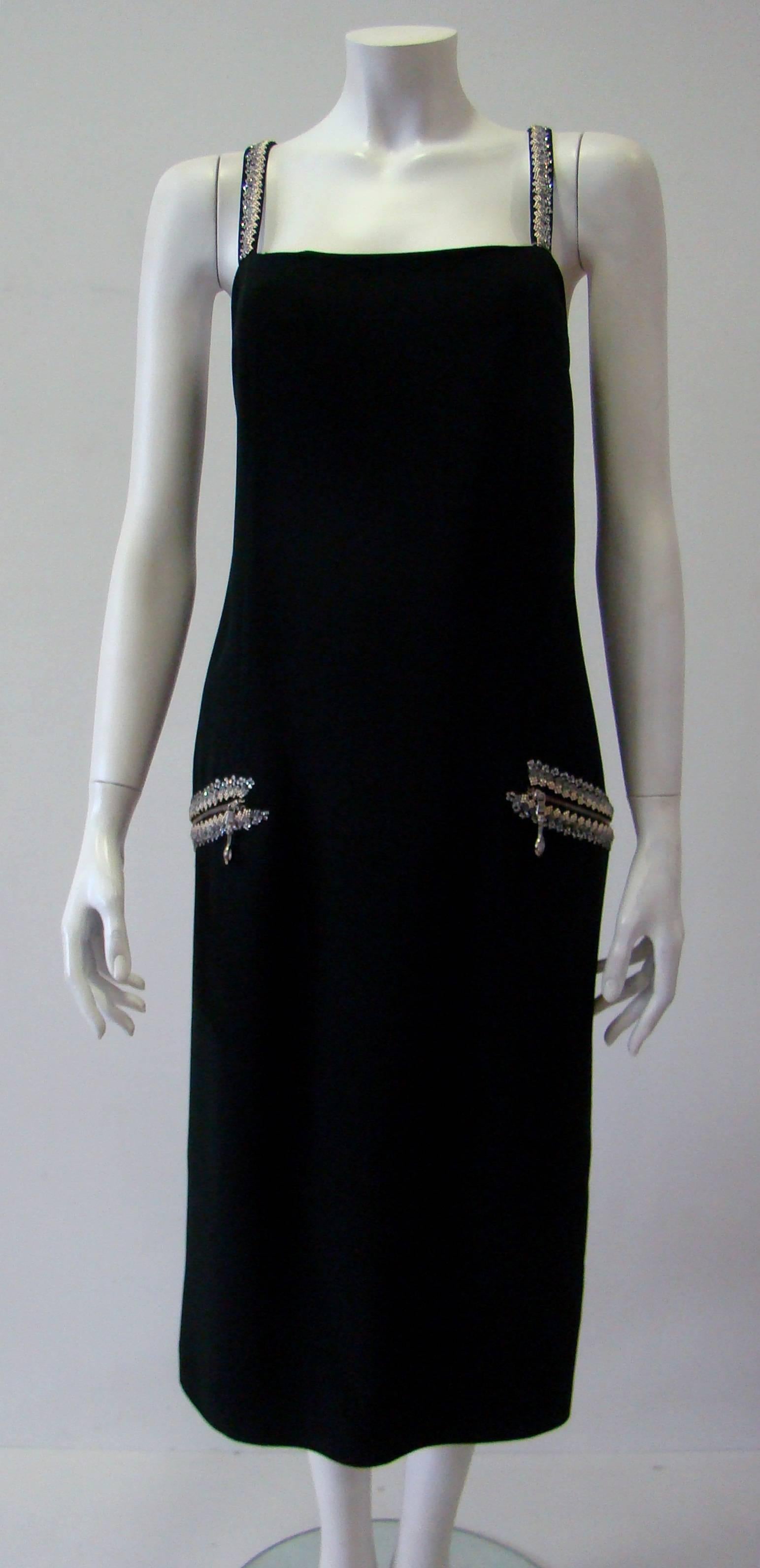 Black Gianni Versace Versatile Evening Dress For Sale