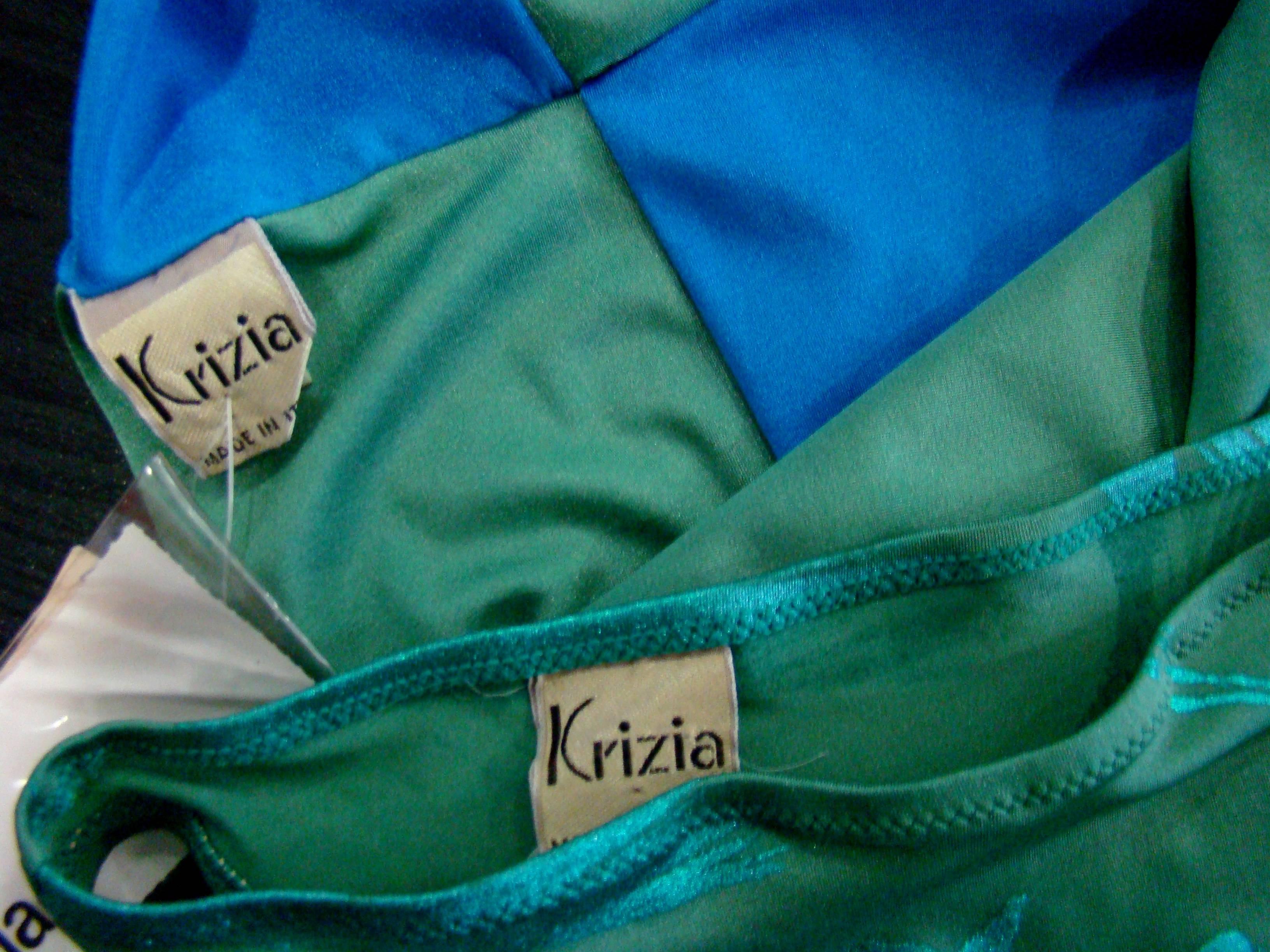 Krizia Green and Turquoise Bikini For Sale 3