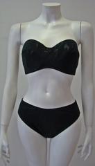 Gianfranco Ferre Black Strapless Bikini