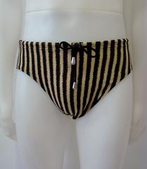 Gianfranco Ferre Striped Stretch Men's Swim Trunks Briefs