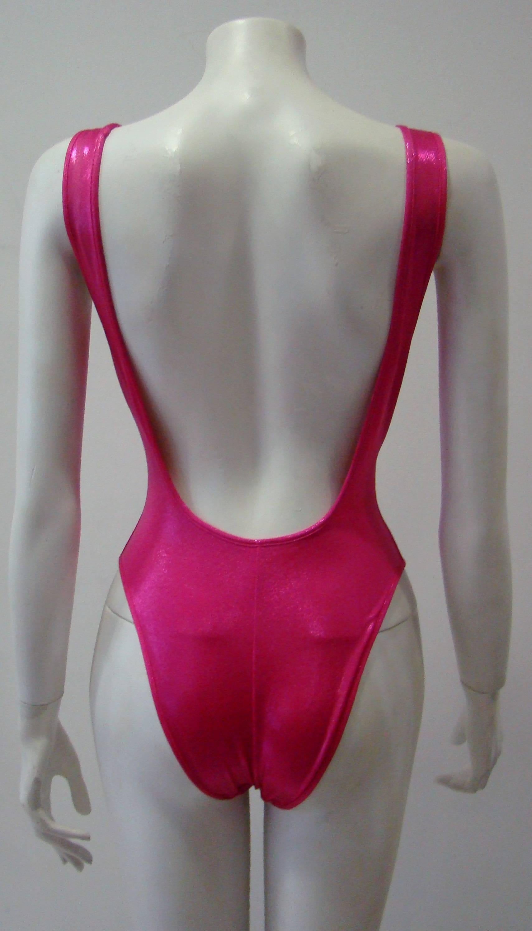 Gianfranco Ferre Pink Lurex Stretch Bathing Suit 2