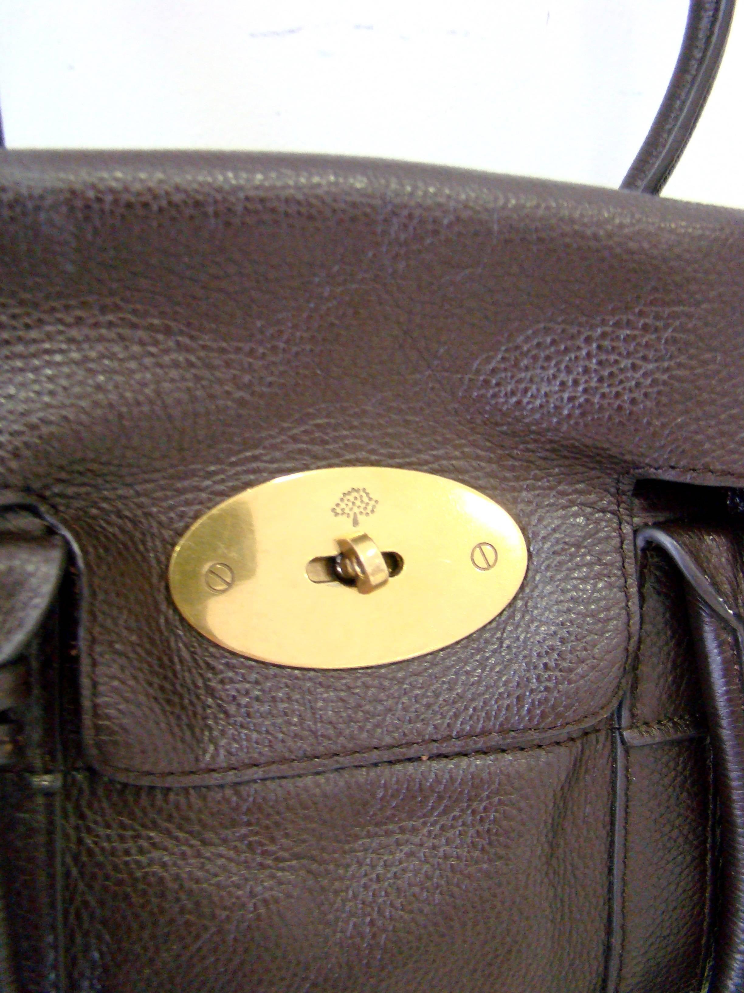 Women's Mulberry Genuine Brown Leather Tote Bag For Sale