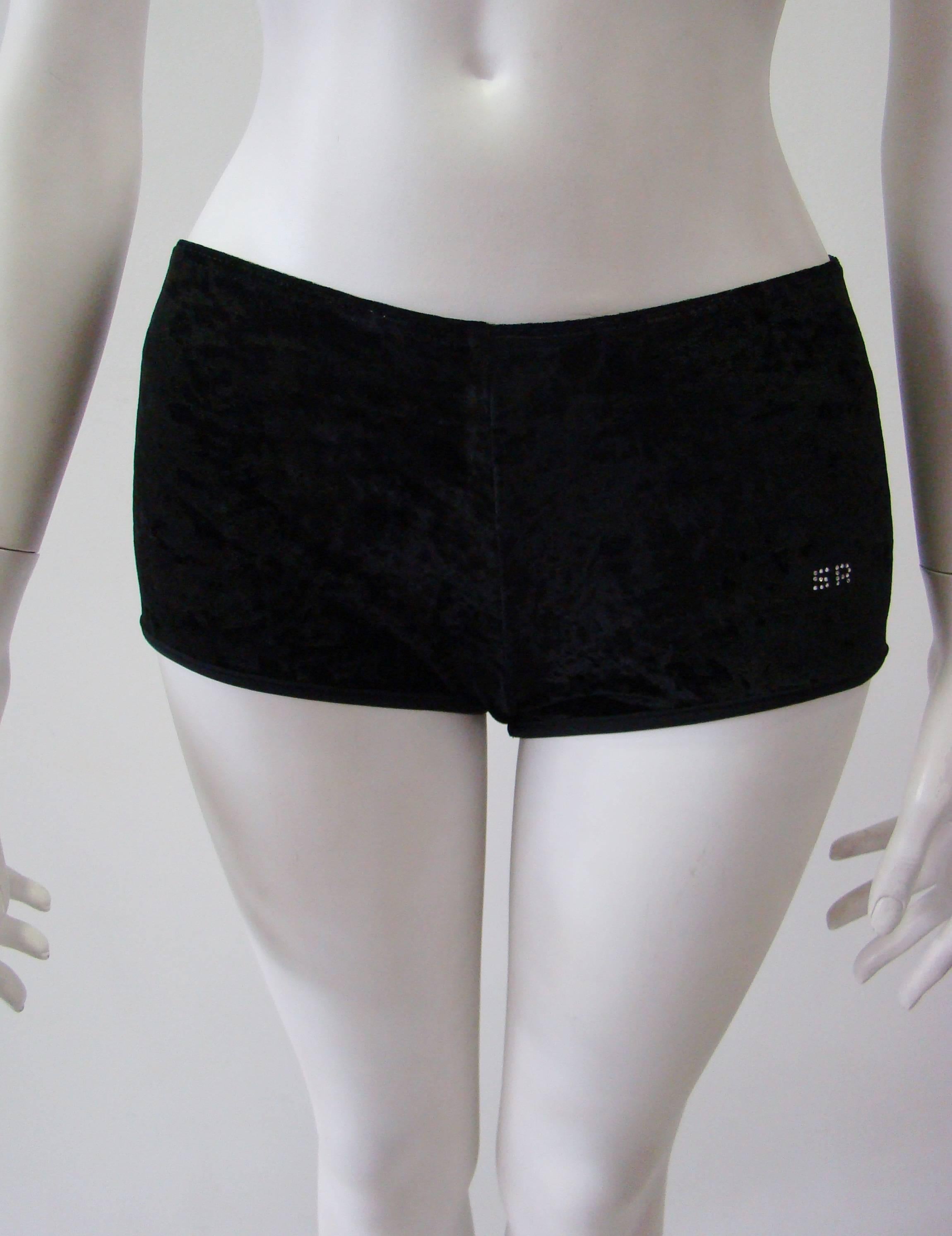 Sonia Rykiel Black Velvet Separate Swimwear  For Sale 1