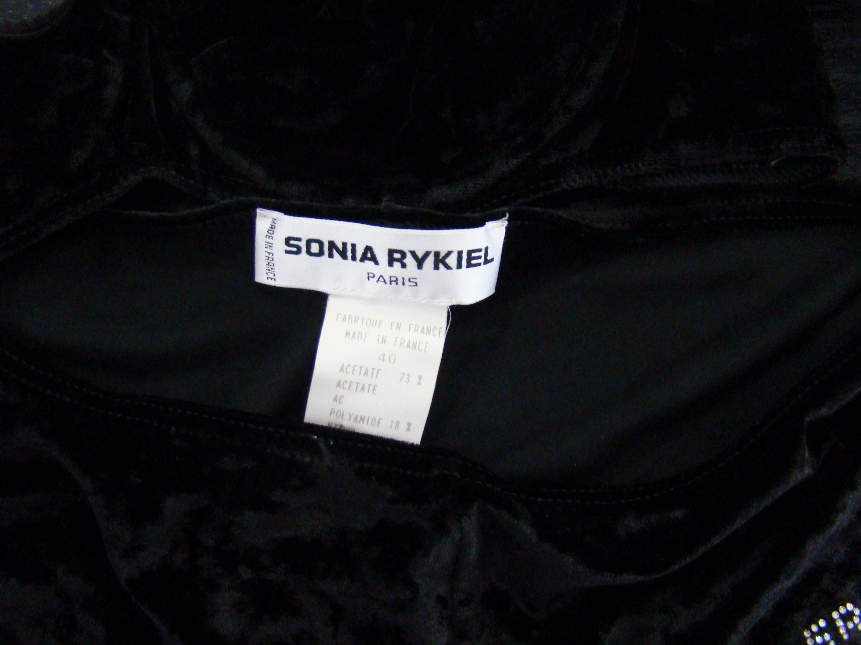 Sonia Rykiel Black Velvet Separate Swimwear  For Sale 3